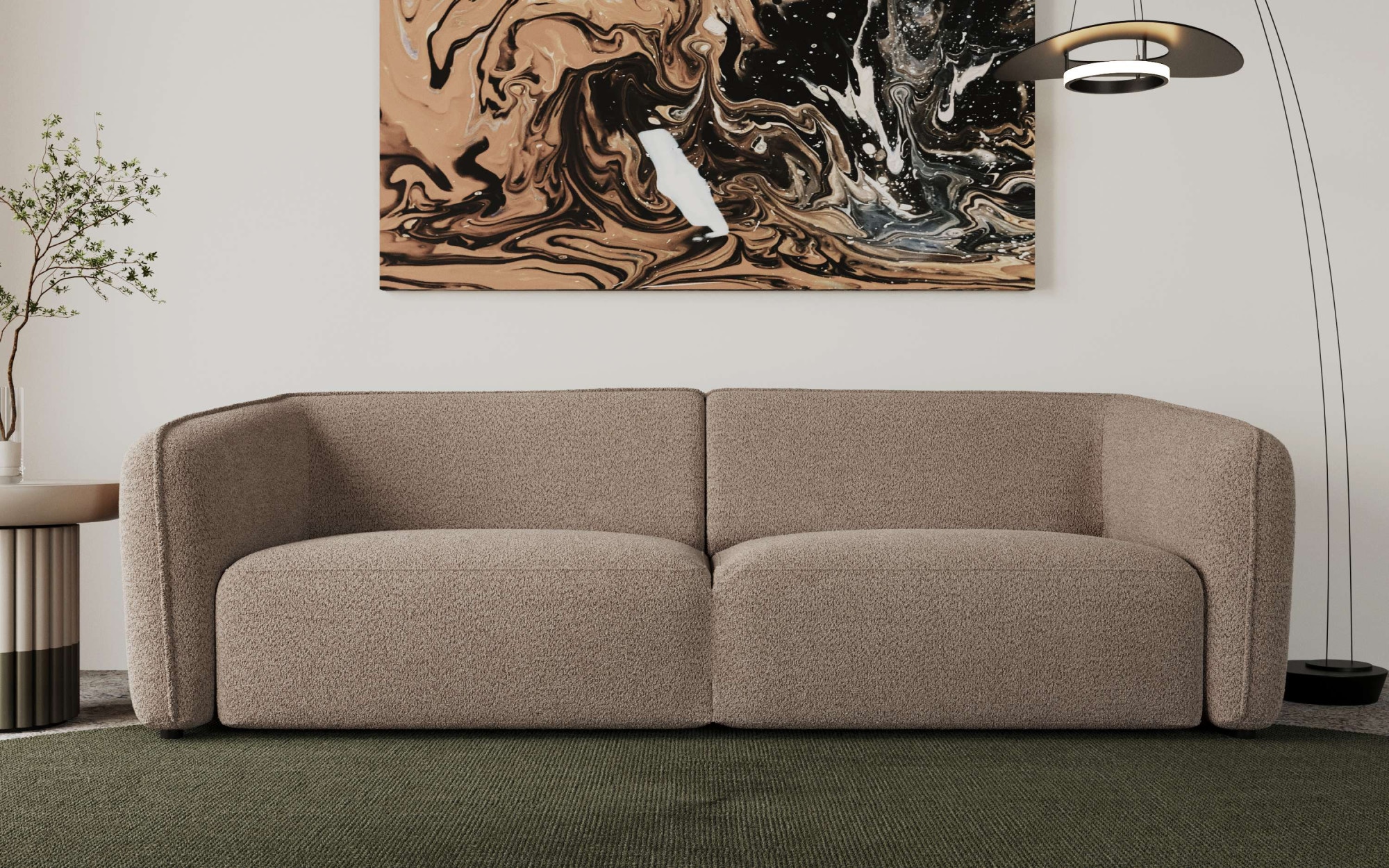 andas 3-Sitzer »Ostrup«, schlichtes modernes Design, in verschiedenen Farben