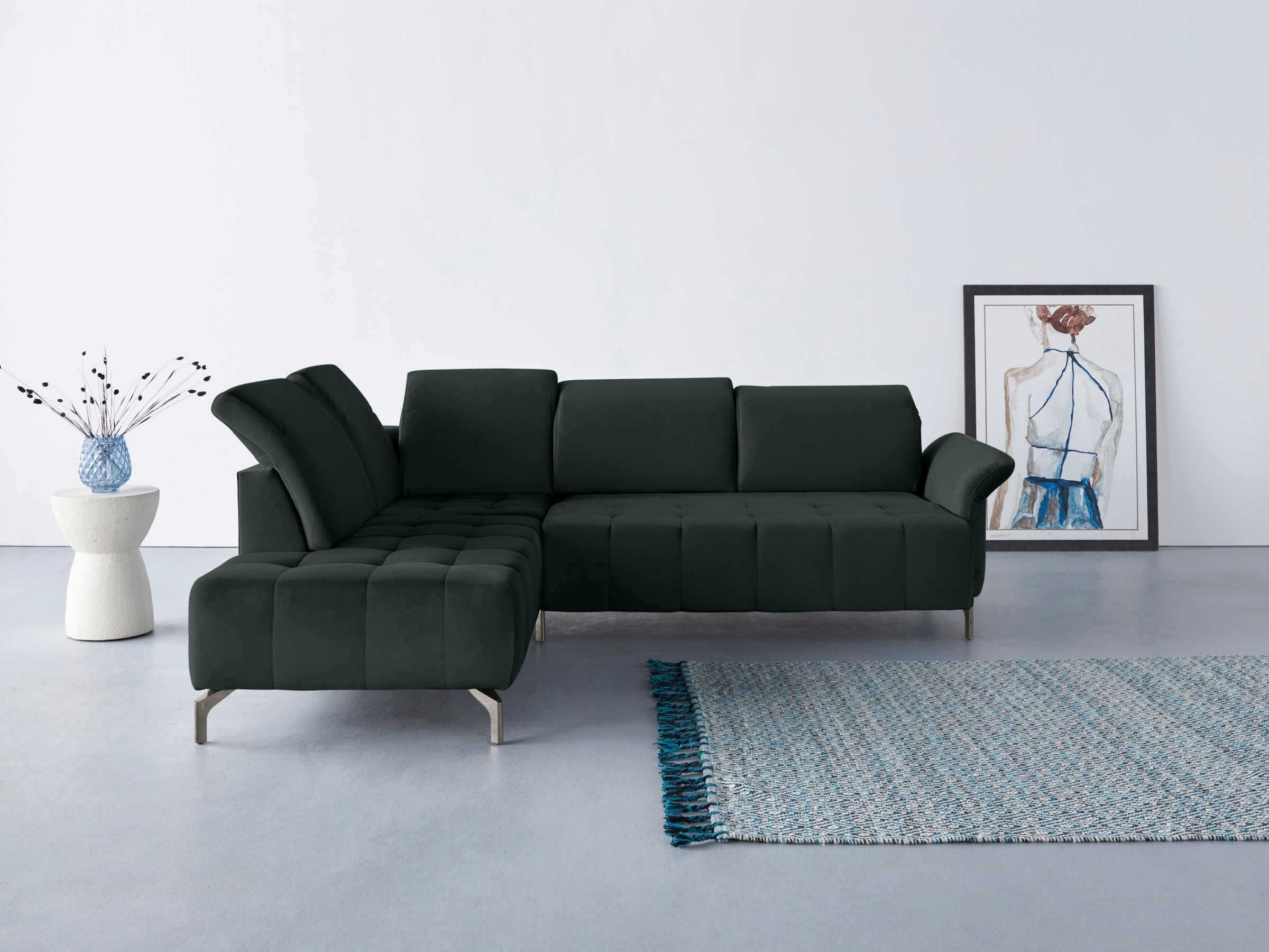 Home affaire Ecksofa »Fresh L-Form« Federkern, wahlweise Kopfteilverstellun günstig online kaufen