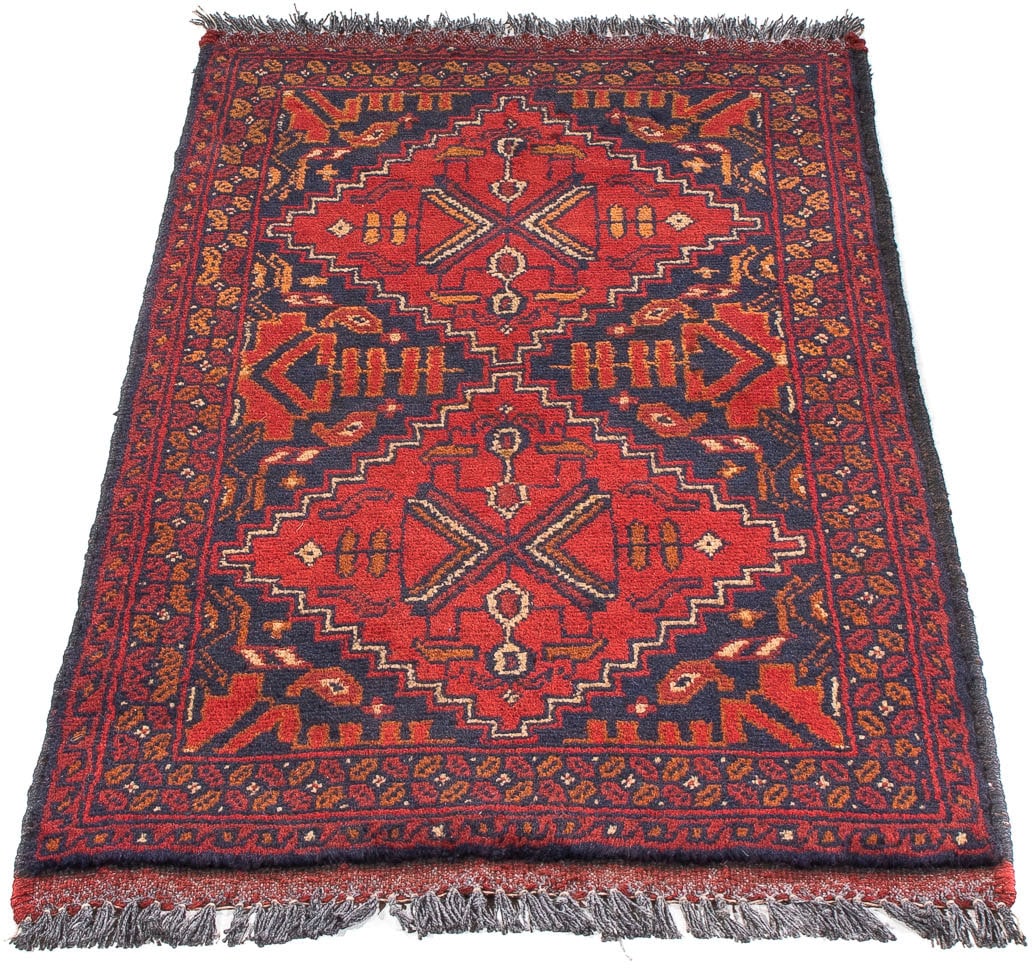 morgenland Orientteppich »Afghan - Kunduz - 102 x 52 cm - dunkelrot«, recht günstig online kaufen