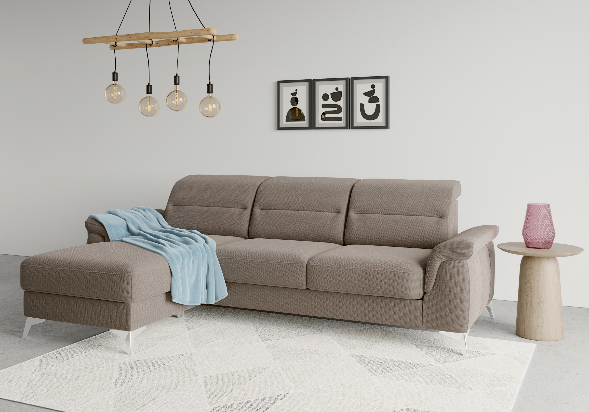 sit&more Ecksofa »Sinatra L-Form« mit Recamiere, optinal mit Kopfteilverste günstig online kaufen