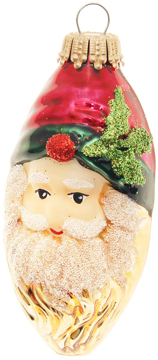 Krebs Glas Lauscha Christbaumschmuck »Xmas Night "Weihnachtsmanngesichter"«, (Set, 4 tlg.), Weihnachtsdeko, Christbaumkugeln aus Glas, Weihnachtsbaumkugel