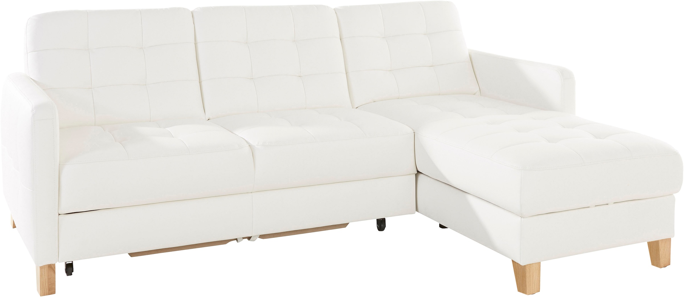 exxpo - sofa fashion Ecksofa »Elio, kompakt und komfortabel, bequem und zeitloses Design, L-Form«, wahlweise mit Bettfunktion