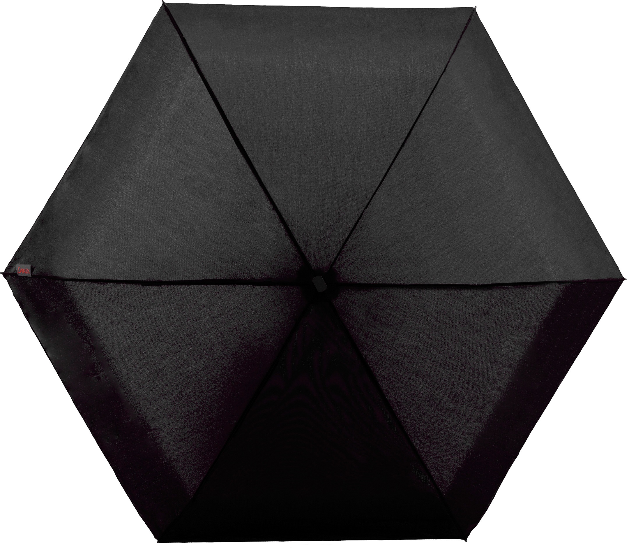 EuroSCHIRM® Taschenregenschirm flach extra »Dainty, kurz schwarz«, und