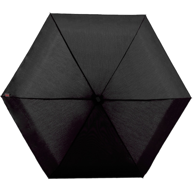 EuroSCHIRM® Taschenregenschirm »Dainty, schwarz«, extra flach und kurz
