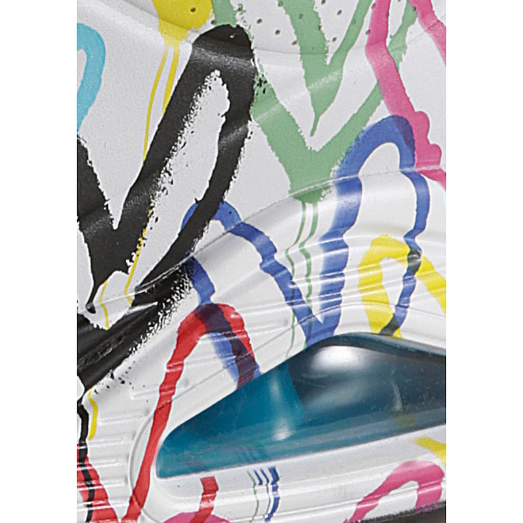 Skechers Wedgesneaker »UNO-SPREAD THE LOVE«, mit auffälligem Graffiti-Print, Freizeitschuh, Halbschuh, Schnürschuh