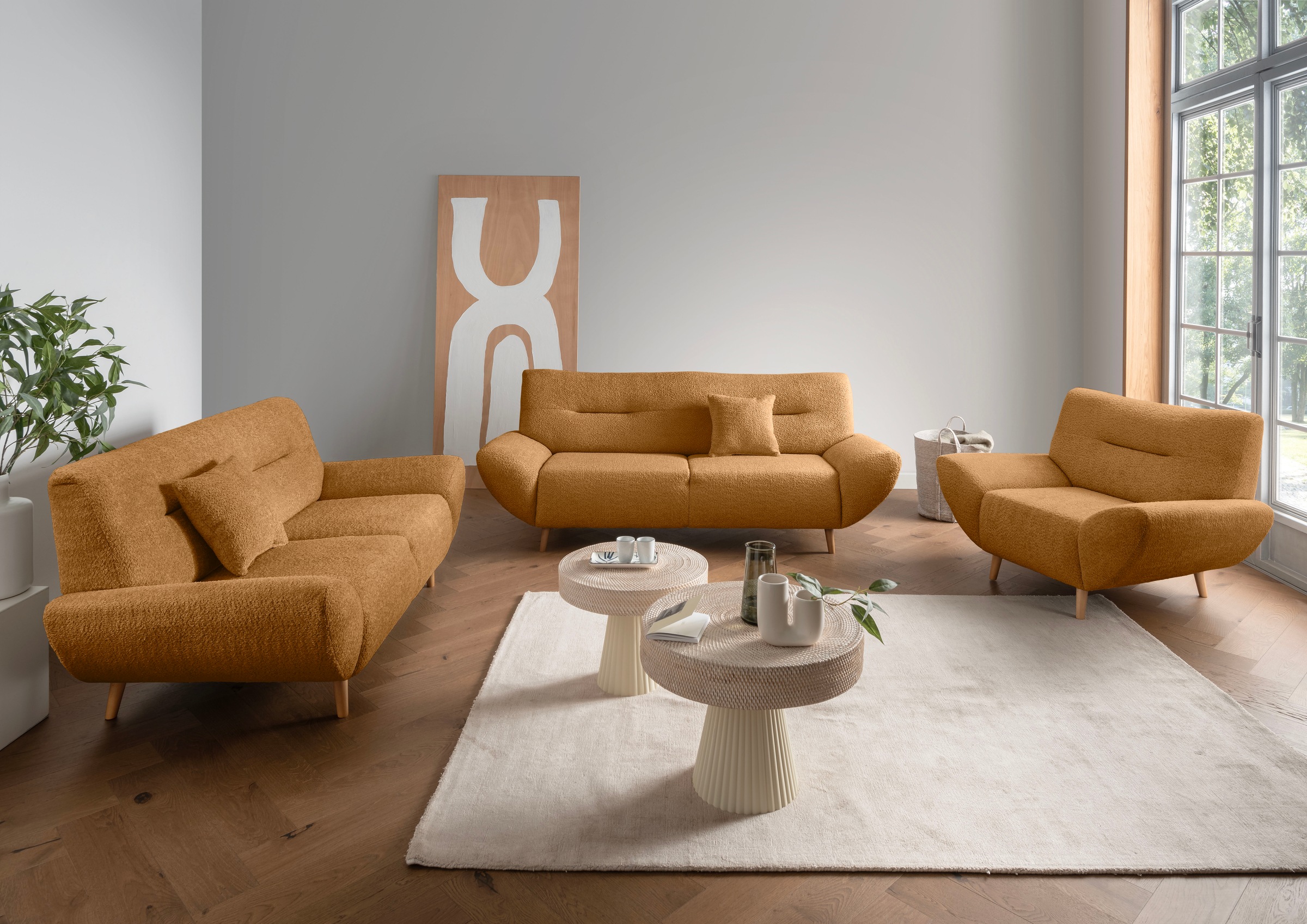 Home affaire Polstergarnitur »DRAGO« 3 tlg. tlg. günstig online kaufen