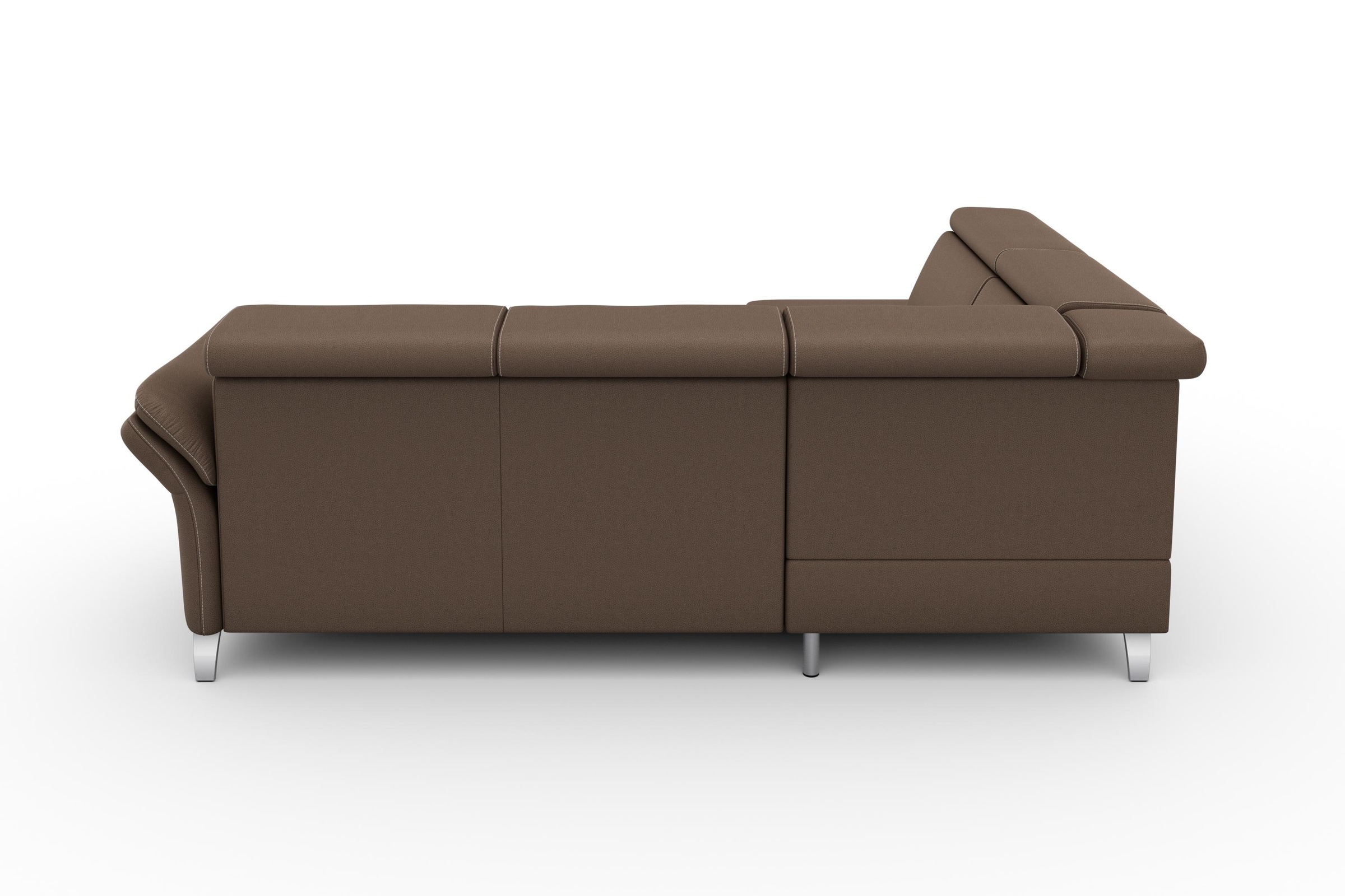 sit&more Ecksofa »Vincenzo L-Form«, inklusive Kopfteilverstellung, wahlweise mit Bettfunktion, Bettkasten