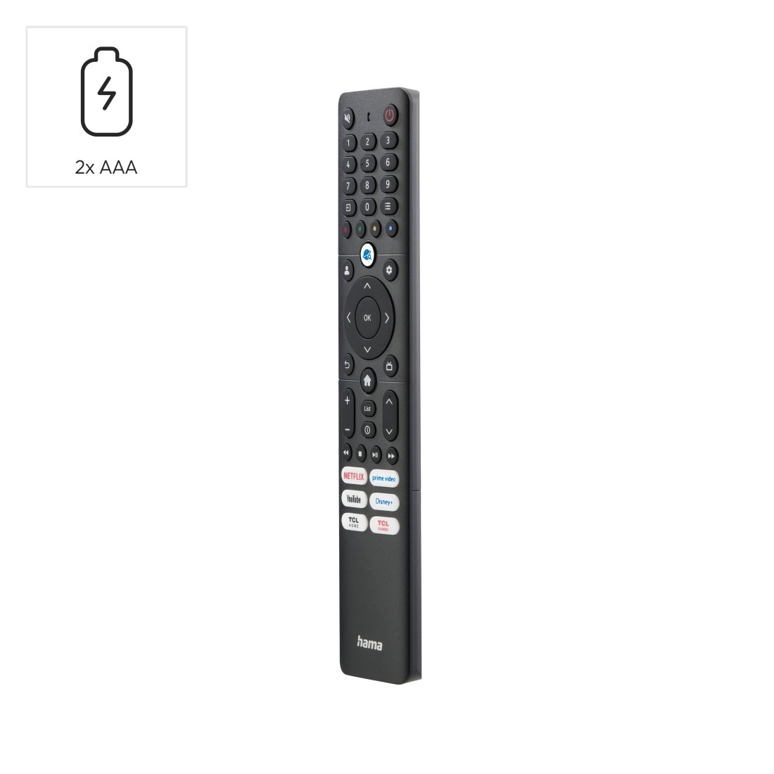 Hama Universal-Fernbedienung »TV-Ersatzfernbedienung für TCL-Fernseher mit Lernfunktion« Lernmodus, 6 Streaming Tasten, Easy Mode, 10 m Reichweite