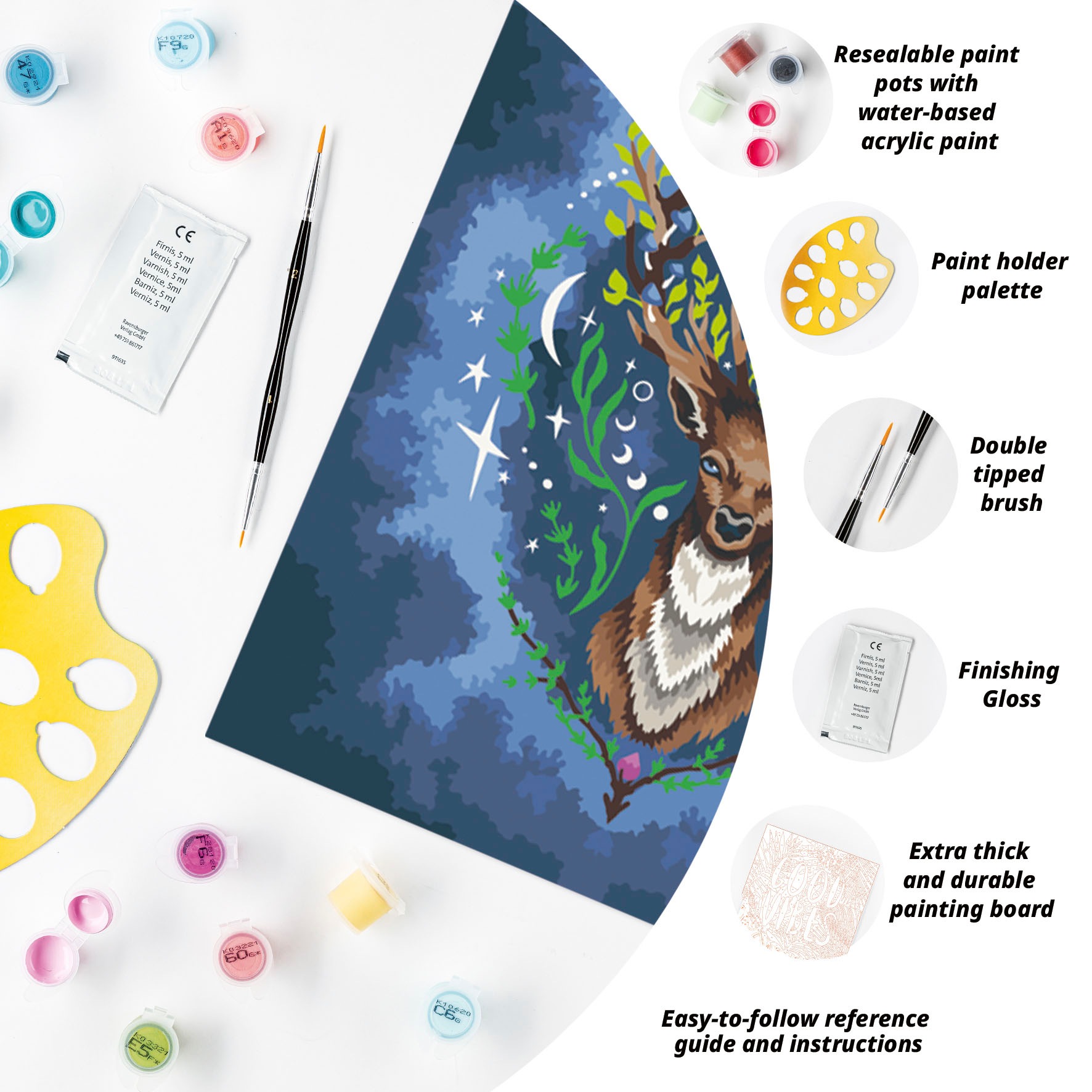 Ravensburger Malen nach Zahlen »CreArt, Pixie Cold: Mystic Deer« Made in Europe