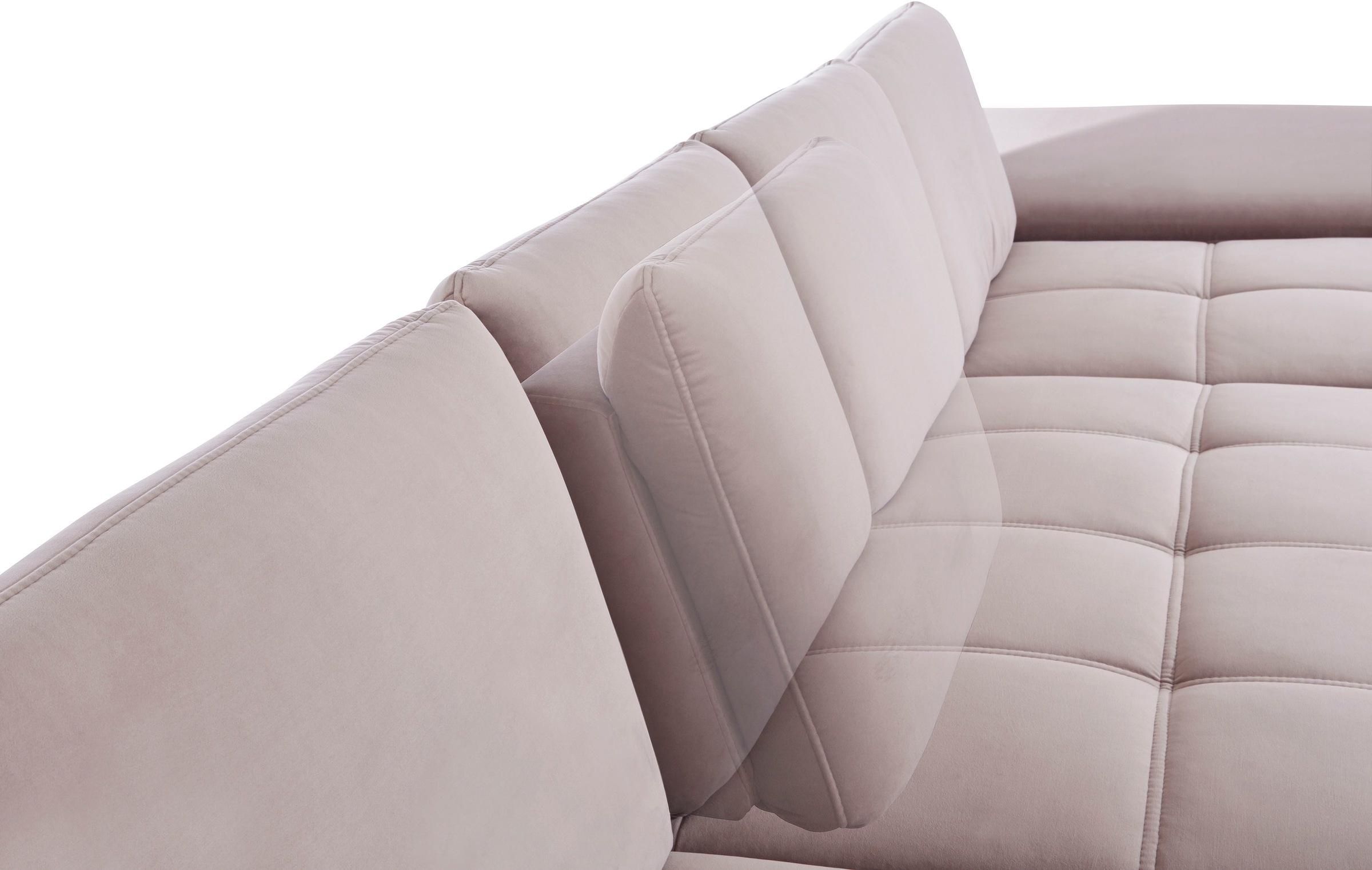 Places of Style Wohnlandschaft »Costello U-Form, B: 363 cm mit Sitztiefen-, Armteilverstellung &«, 3 Nierenkissen, optional Bettfunktion & Bettkasten