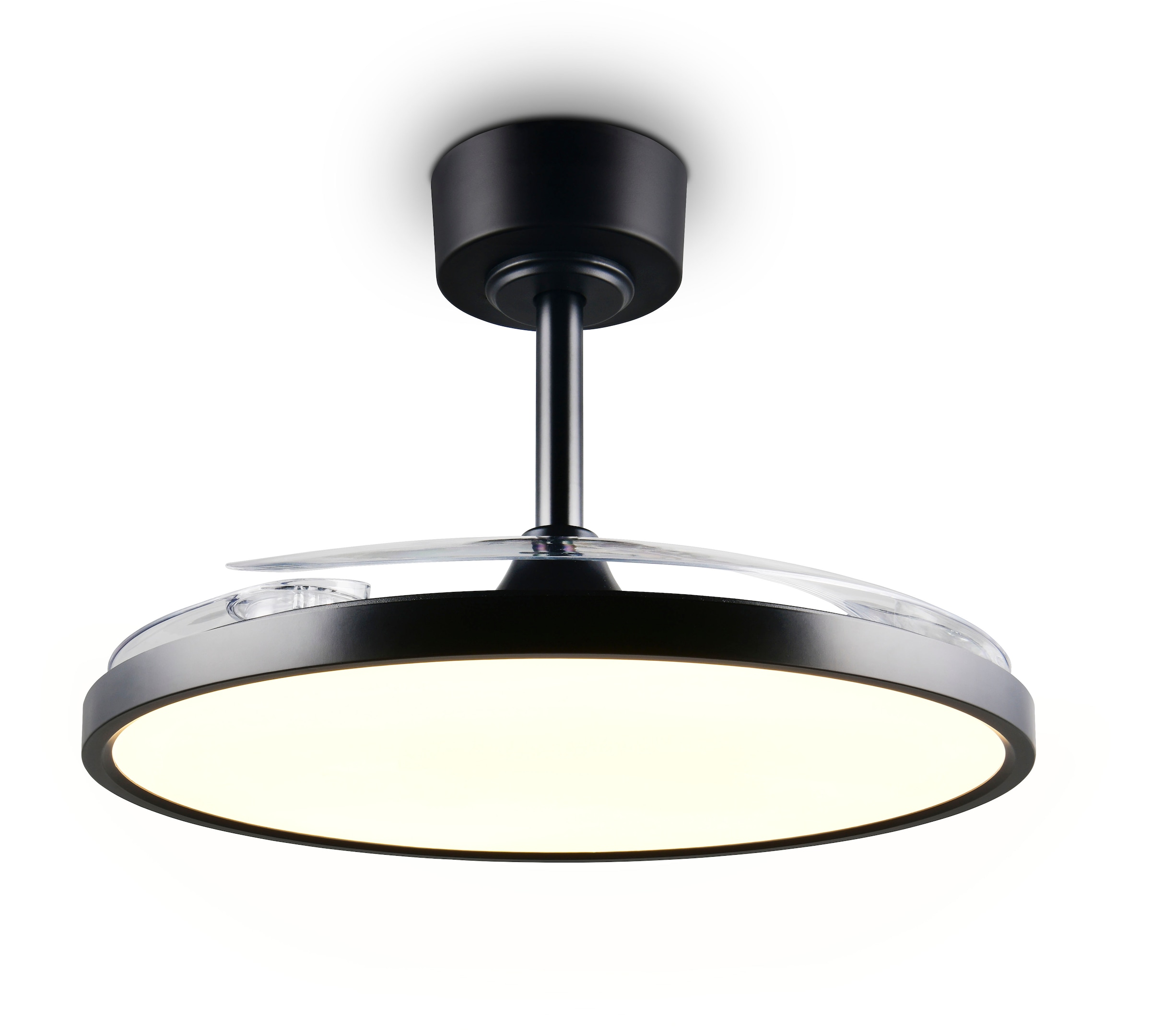 REALITY Leuchten LED Deckenleuchte »KASFJORD  mit Ventilator, Deckenventilator mit Licht inklFernbedienung« LED-Board 1 Stk. warmweiß - kaltweiß 6 Geschwindigkeiten Timer Vor- & Rücklauf LED dimmbar CCT Nachtlicht