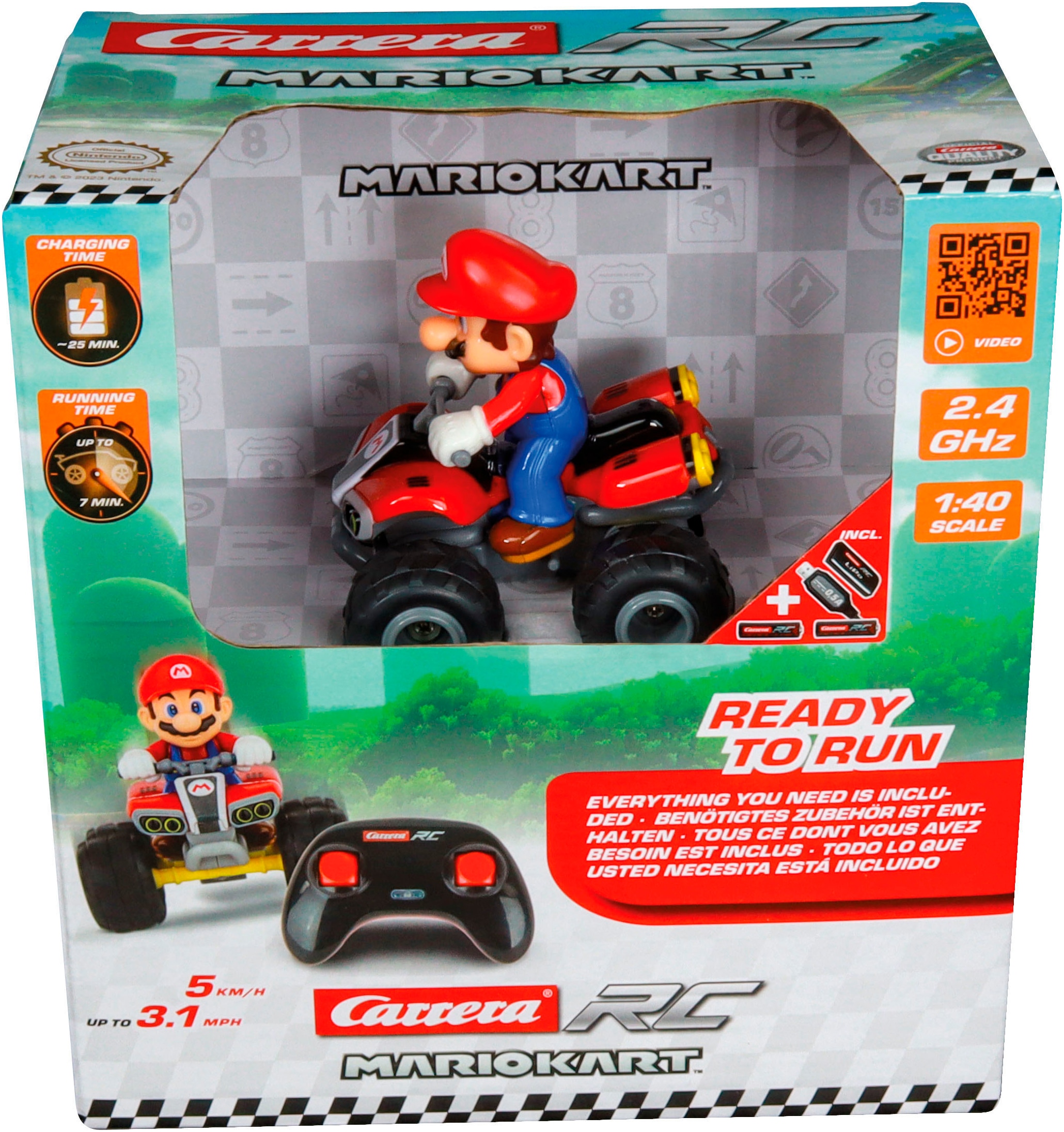 Carrera® RC-Auto »Carrera® RC Mario Kart™ - Quad, Mario, 2,4GHz«