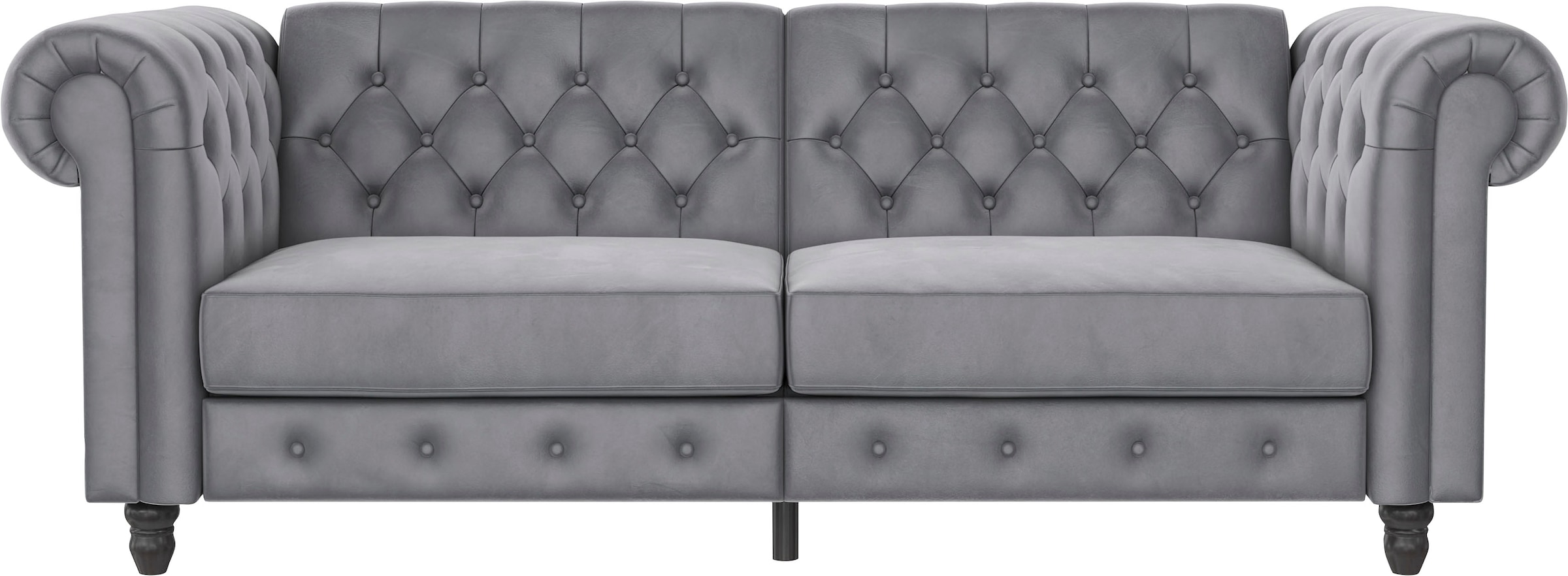 Dorel Home 3-Sitzer »Felix, Schlafsofa 236 Cm, (Liegefläche 108x190cm), Rückenlehne« 3-fach Verstellbar, Velours, Kunstleder, Luxus-Microfaser