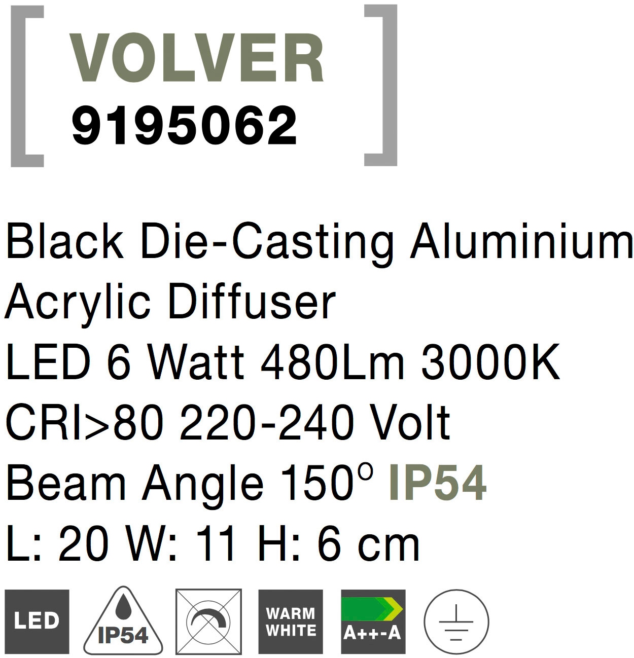 Nova Luce Außen-Wandleuchte »VOLVEL«, Einstellbar
