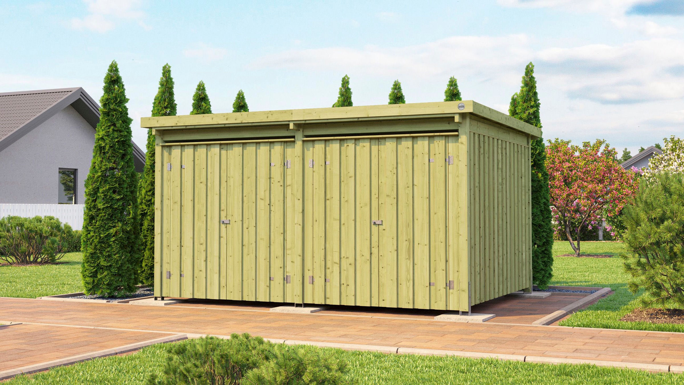 weka Gerätehaus »Lagerhaus 607 Variante 3, kdi, 20 mm«