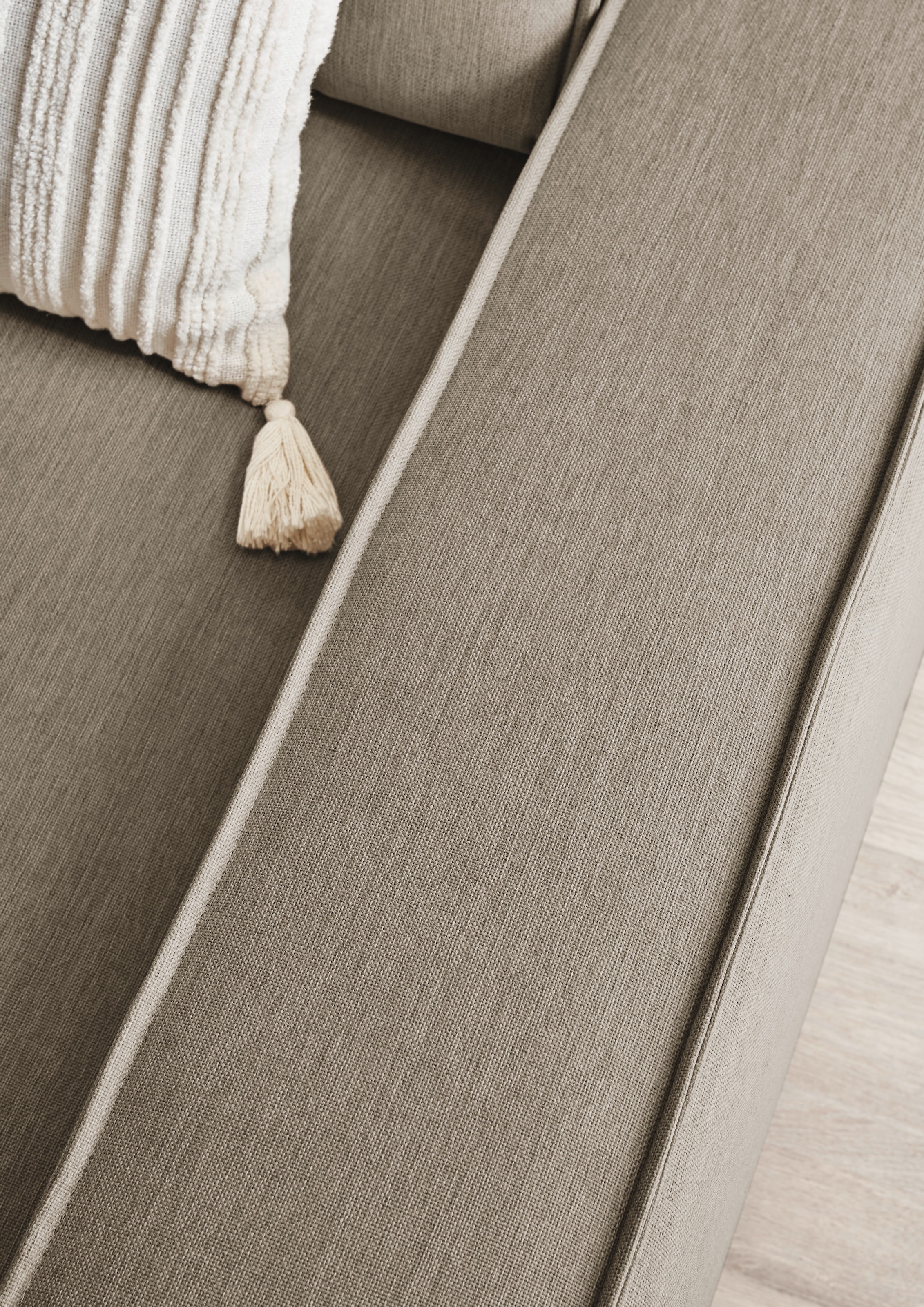 Home affaire Big-Sofa »NEU: SHERWOOD XXL, Big-Sofa (316cm), extra tiefe Sitzfläche 95 cm«, bequemer Sitzkomfort, Cord u. Leinenoptik, Kedernaht