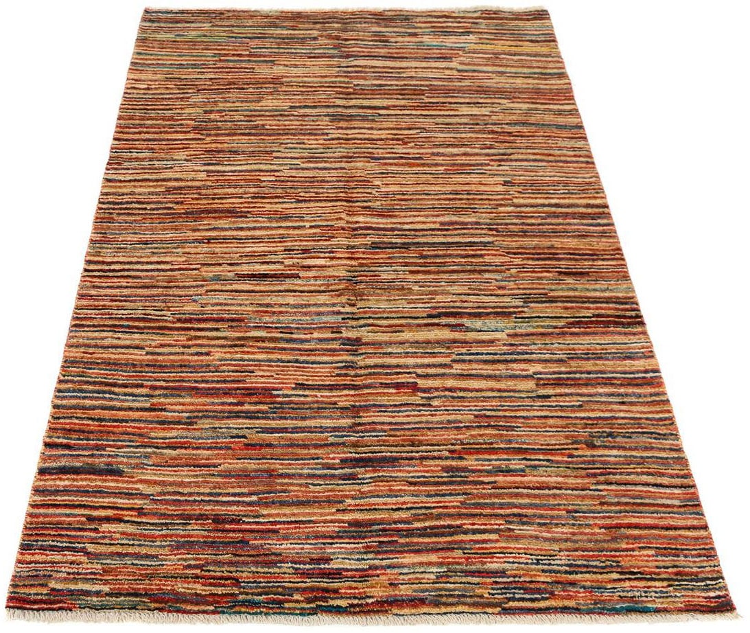 morgenland Wollteppich »Streifen Multicolore 185 x 116 cm«, rechteckig, Han günstig online kaufen
