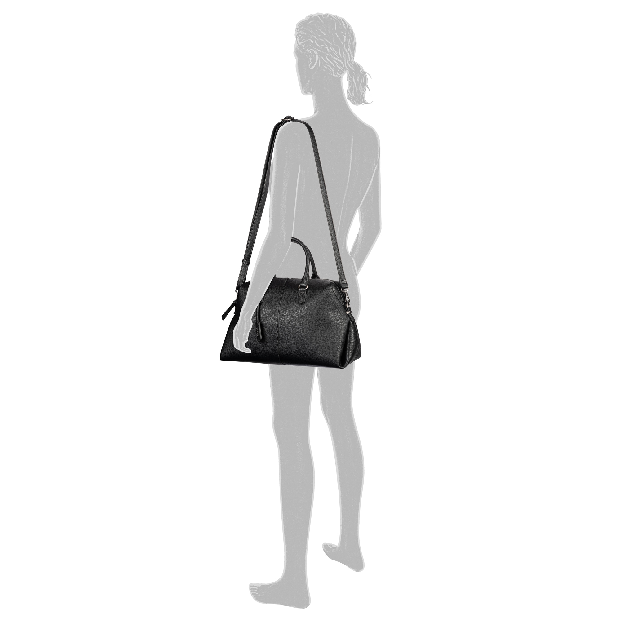Gabor Bowlingtasche »Jesenia« Damen Handtasche mit Zebramuster aus Innenfutter