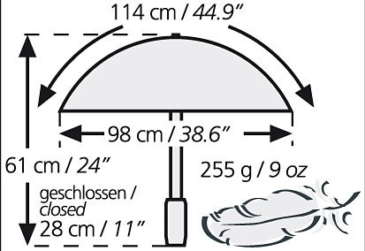 integriertem trek«, kaufen mit günstig Taschenregenschirm EuroSCHIRM® »light Kompass