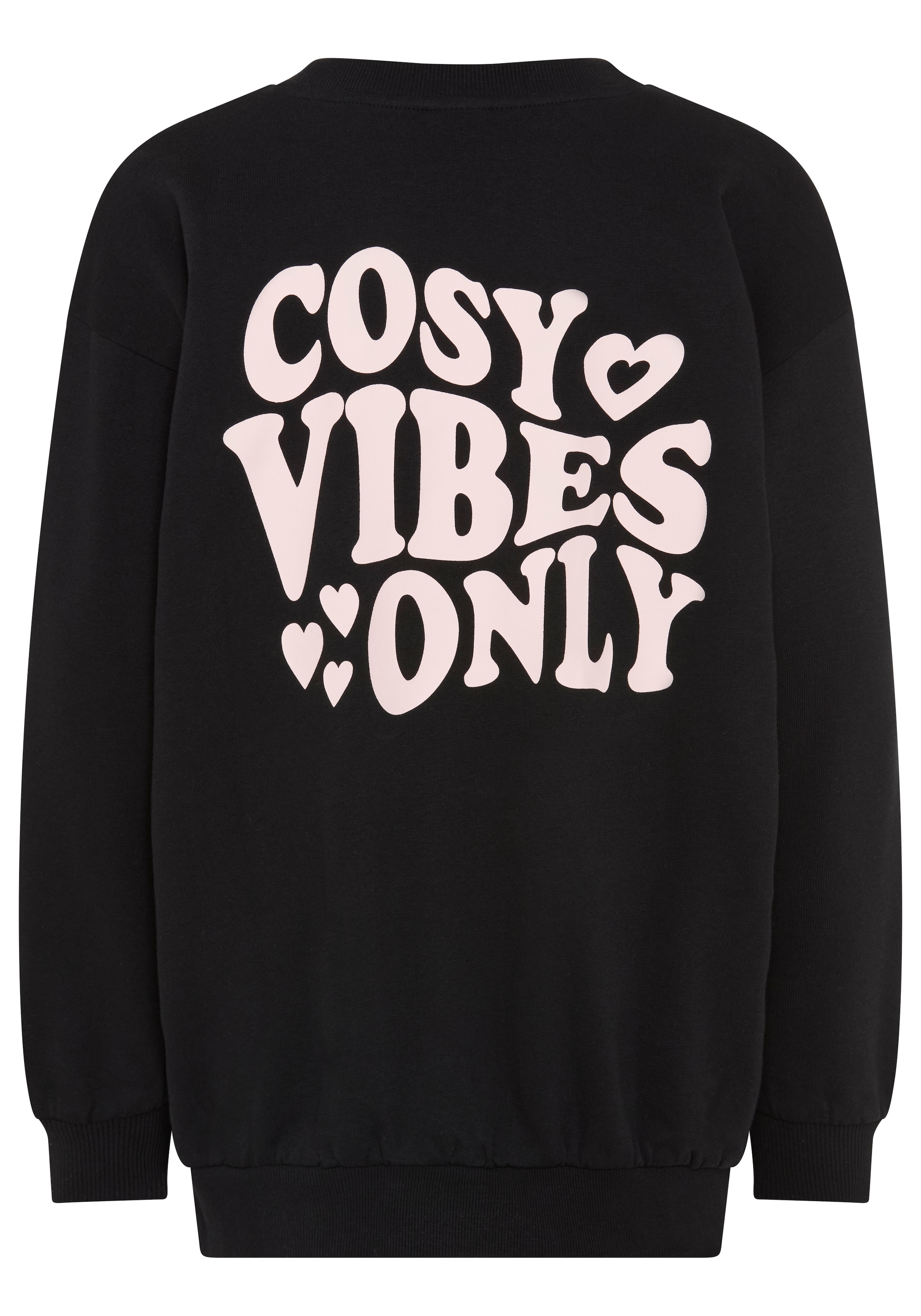 KIDSWORLD Sweatshirt »Rückenprint Sweatshirt in lockerer Form«, Weites Sweatshirt mir Front- und Rückendruck in bequemer Form
