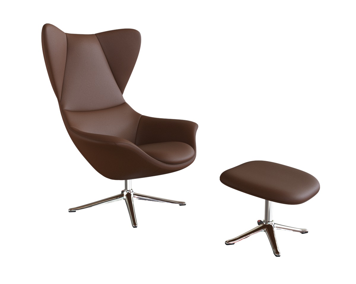 FLEXLUX Ohrensessel »Stilo Relaxsessel, TV-Sessel, OTTOs Choice«, Solitär, Stil-Ikone, drehbar, Fuß Aluminium