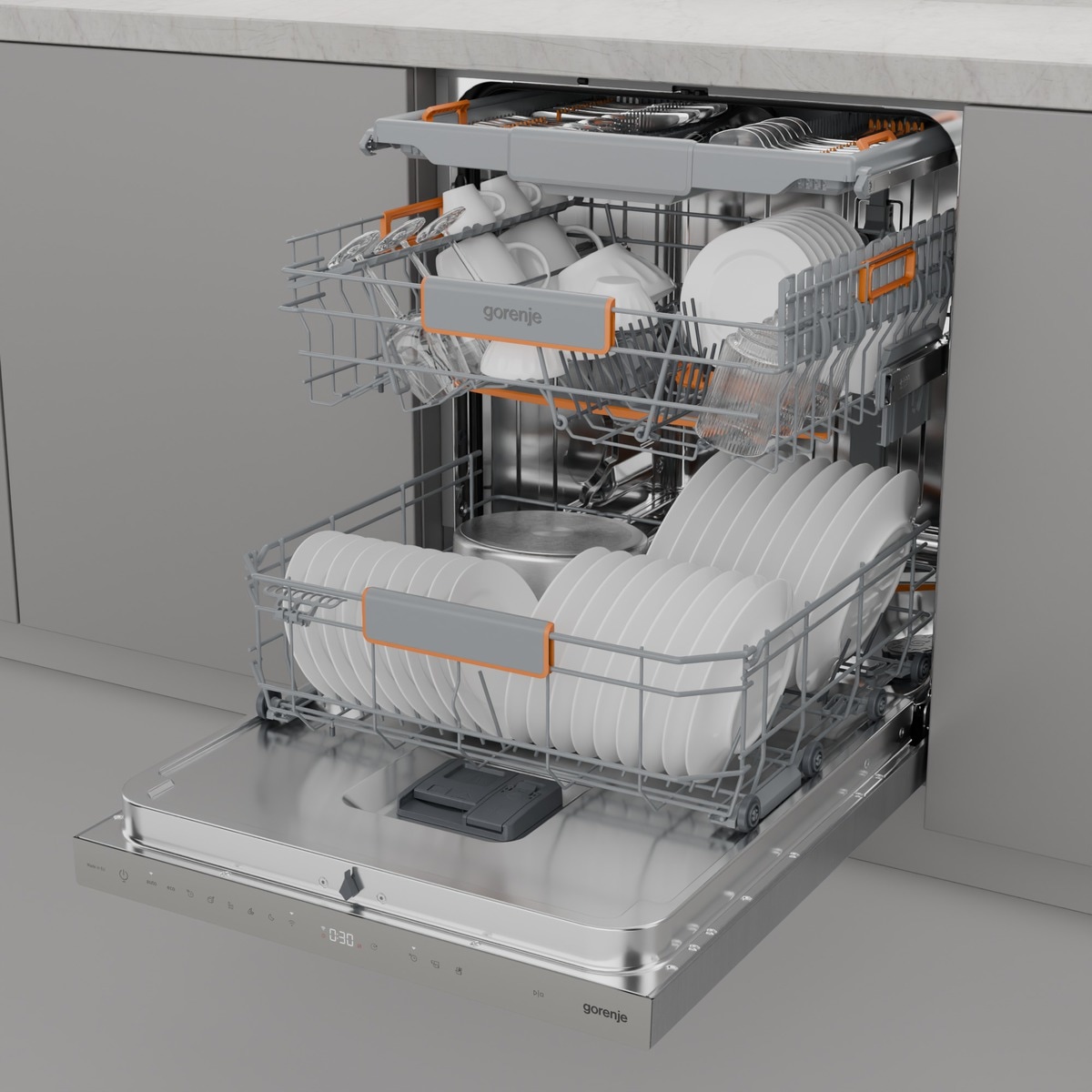 GORENJE Unterbaugeschirrspüler »GU673A65X«, 16 Maßgedecke, TotalDry - auto. Türöffnung