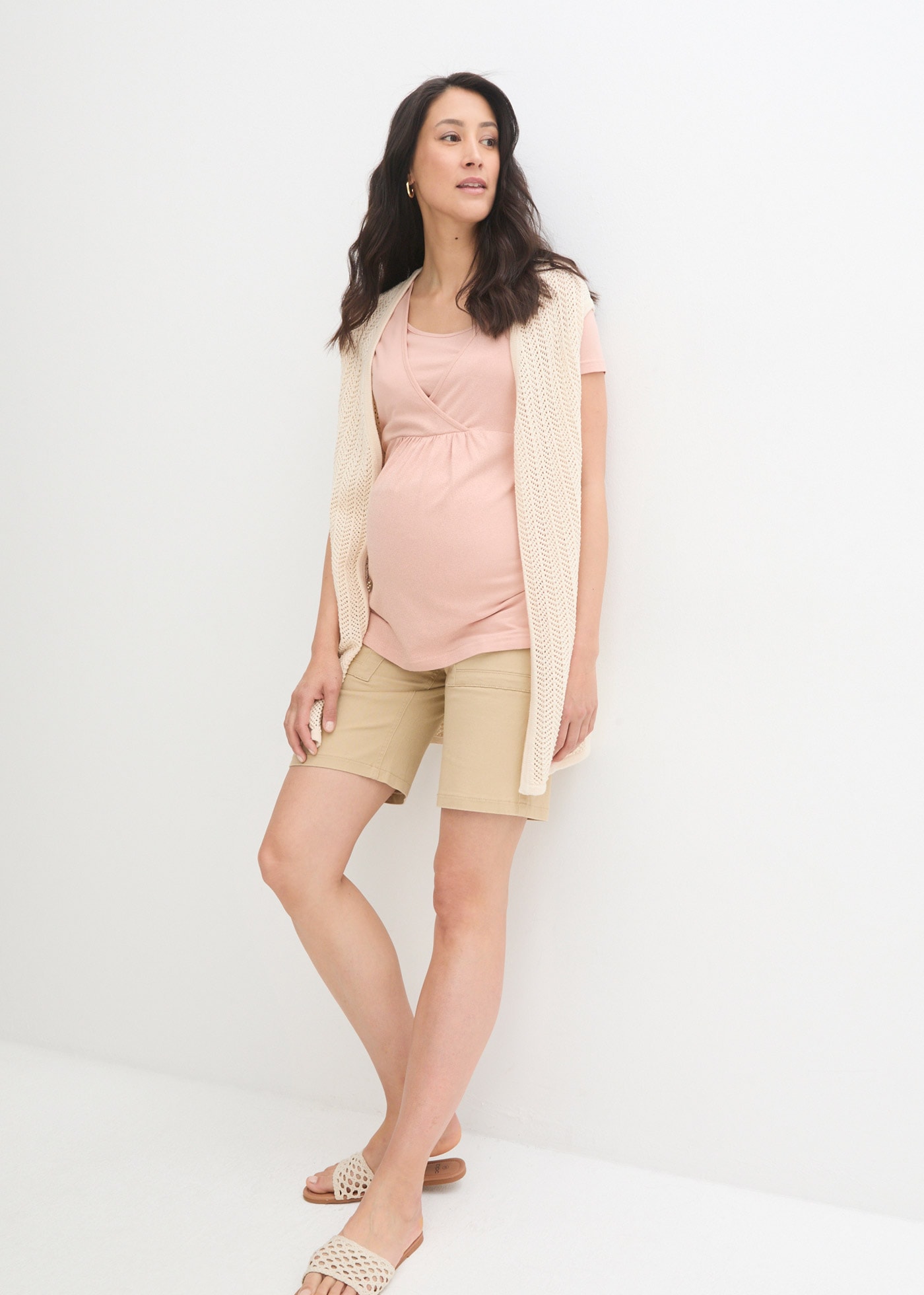 bonprix Stillshirt »2-in-1 Umstands- und Stillshirts (2er Pack?)« Packung, 2, 2 Stk. figurumspielende Passform, mit Wickelschnitt