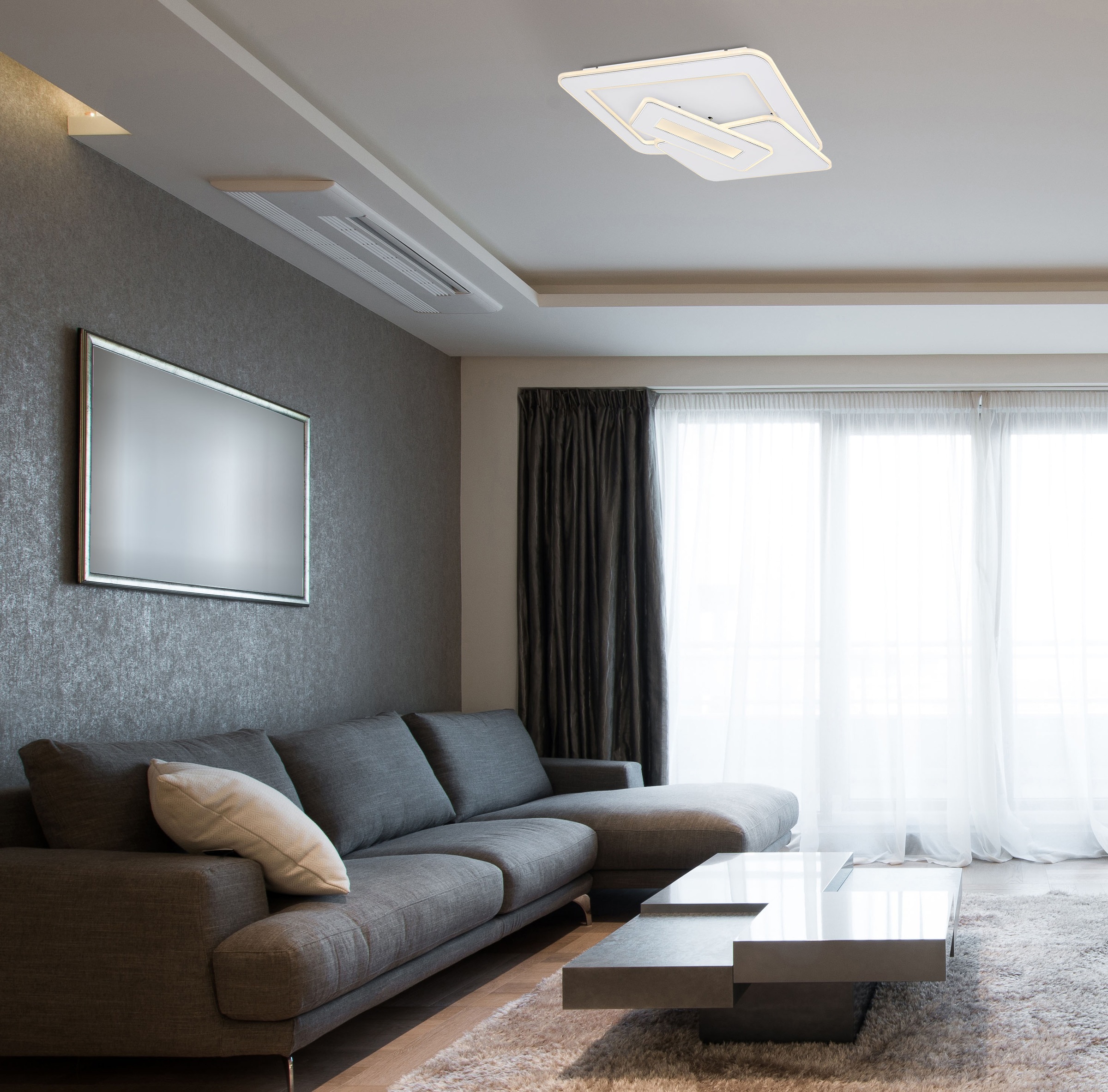 GLOBO LIGHTING Deckenleuchte »KIQUE« LED-Modul 1 Stk. warmweiß - kaltweiß D günstig online kaufen