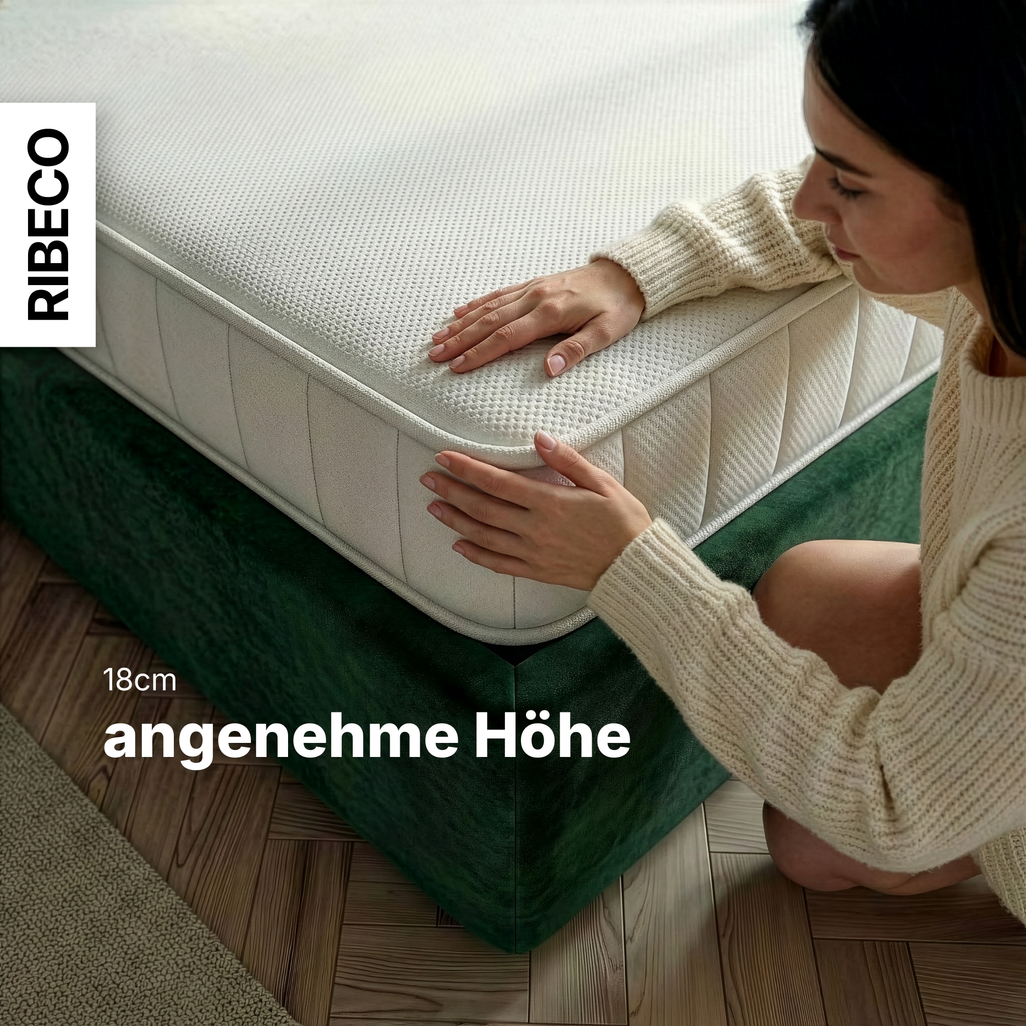 RIBECO Komfortschaummatratze »Omega, Wendematratze, 90x200, 140x200 cm und weitere Größen« 18 cm hoch 1 Stk. tlg. Wendematratze 2-in-1 Härtegrade mittelfest und fest