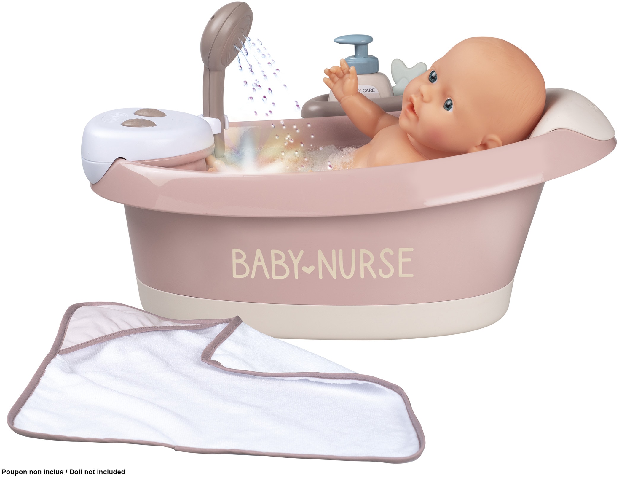 Smoby Puppen Badewanne »Baby Nurse, elektronische Puppen-Badewanne, rosa«, mit Lichteffekten