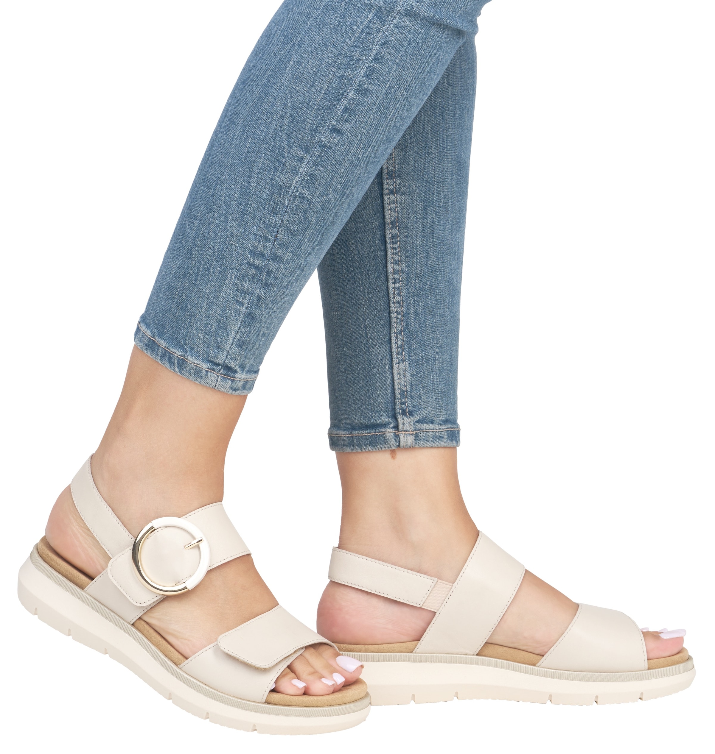 Remonte Riemchensandale, Sandale, Bequemschuh, Sommerschuh mit praktischen Klettverschlüssen