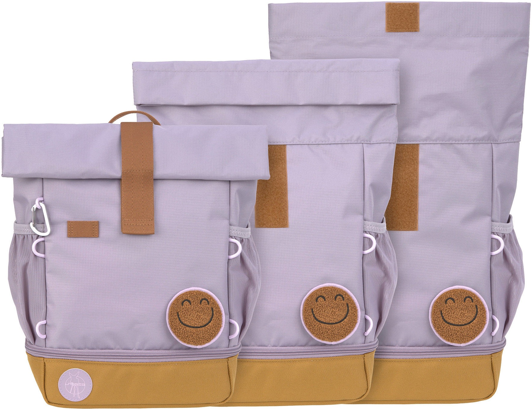 LÄSSIG Kinderrucksack »Little Gang, Mini Rolltop Backpack, lilac« Reflektoren aus recycelten PET-Flaschen