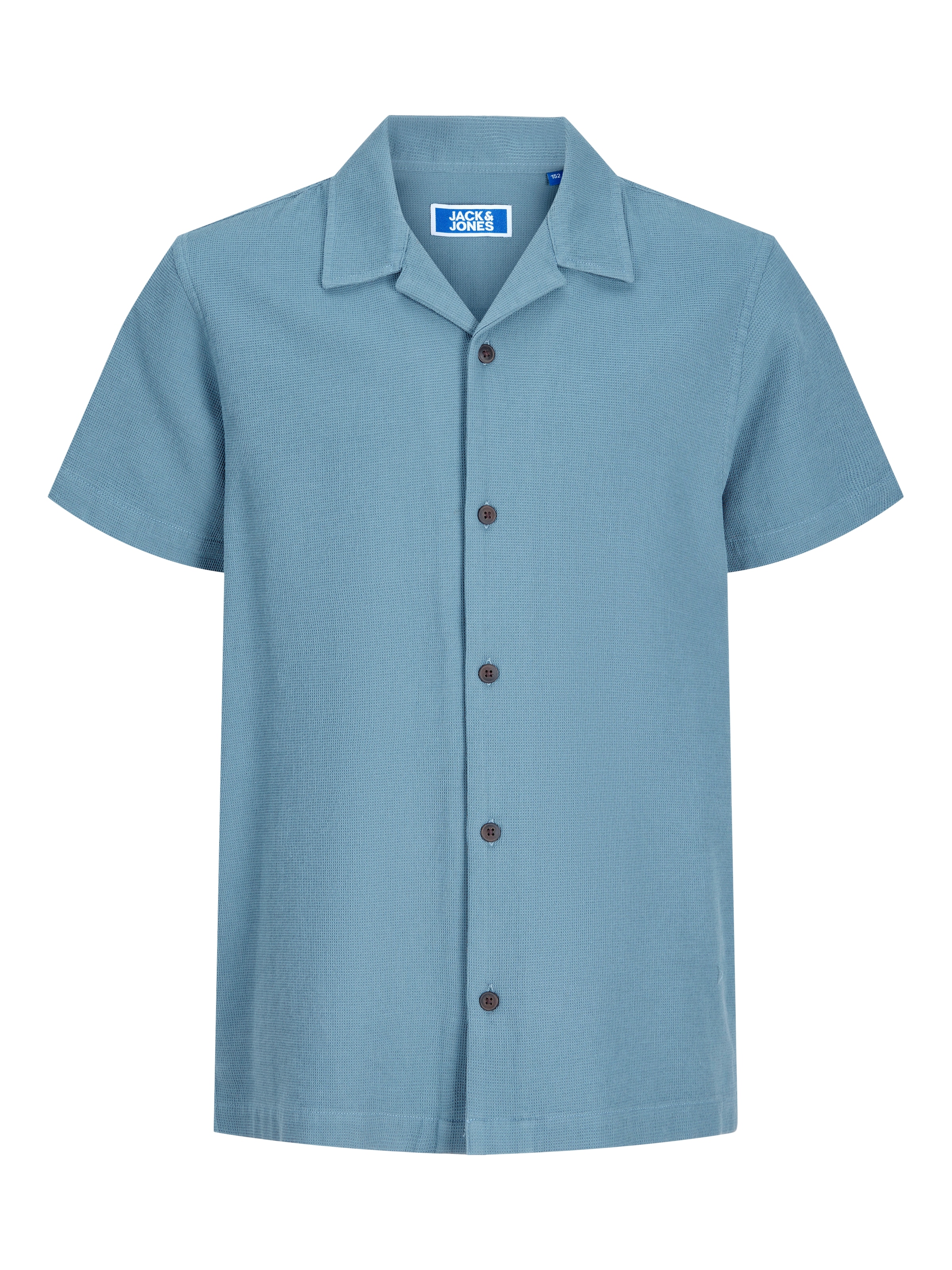 Jack & Jones Junior Kurzarmhemd »JJGLOBAL WAFFLE RESORT SHIRT SS JNR« Baumwolle, locker geschnitten