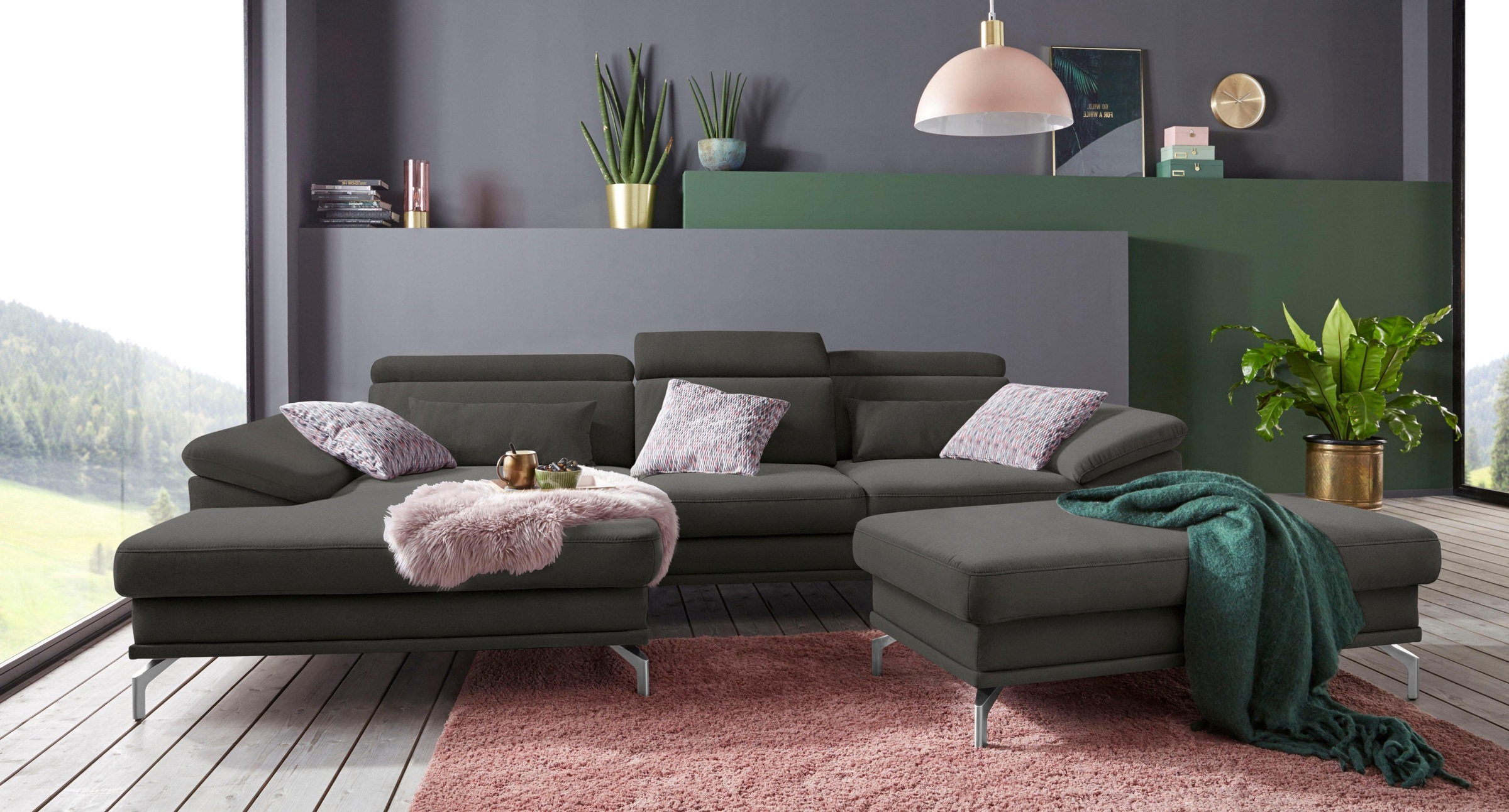 sit&more Ecksofa »Scorpio L-Form«, inklusive Sitztiefenverstellung, wahlweise mit Kopfverstellung