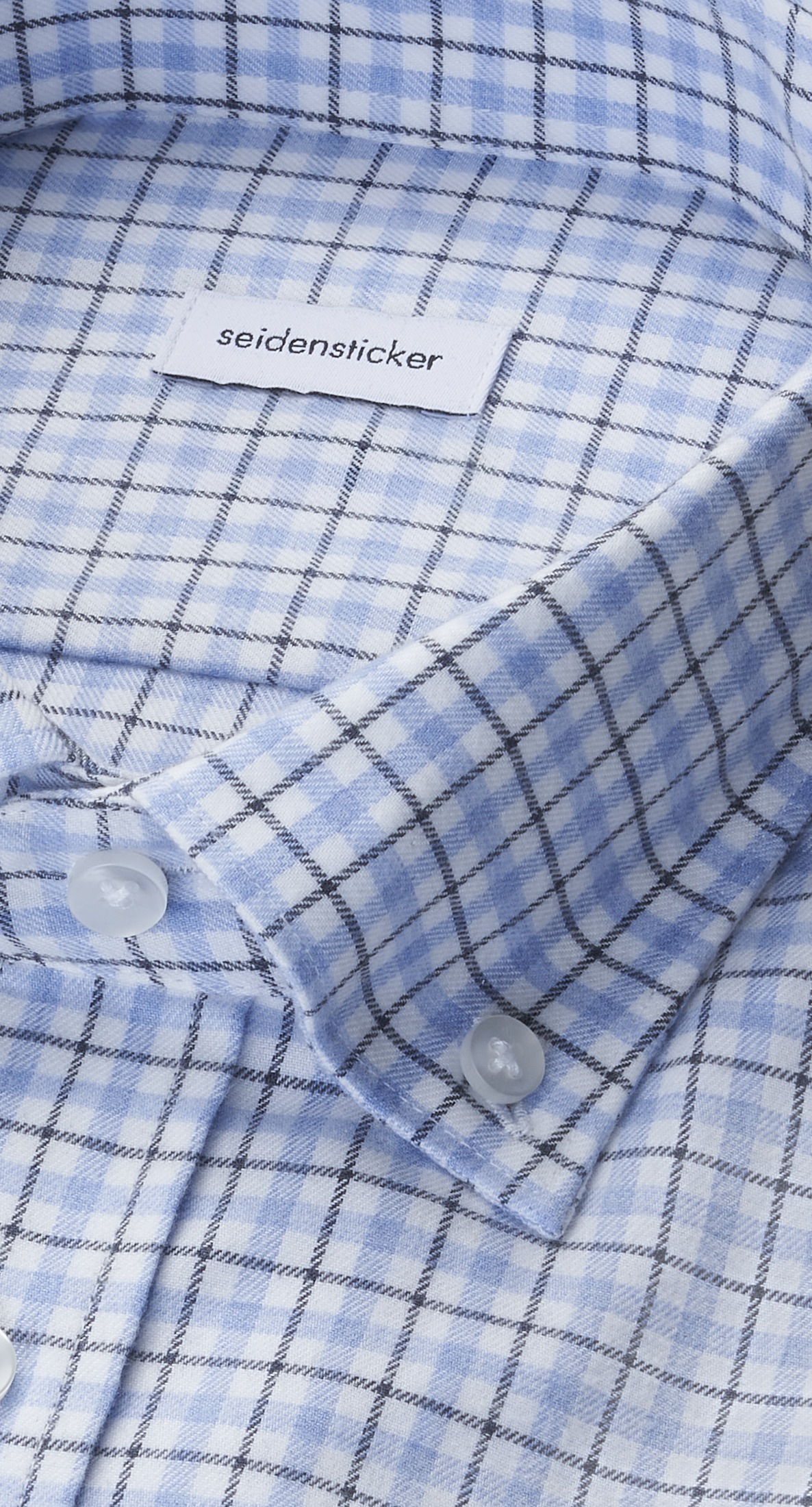 seidensticker Flanellhemd »Schwarze Rose« Slim 1/1 Button-Down-Kragen Karo