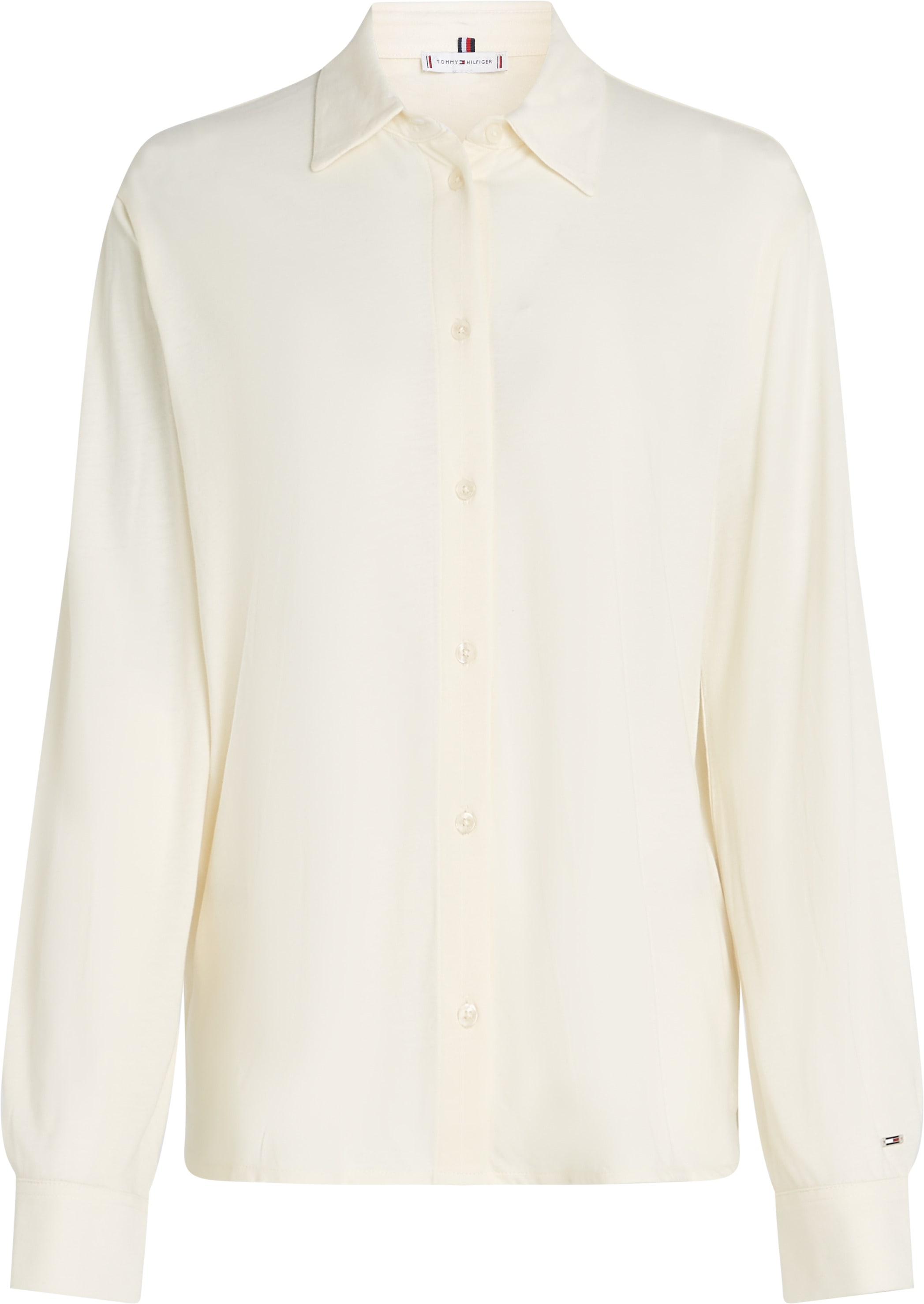 Tommy Hilfiger Klassische Bluse »CASUAL BTN DOWN SHIRT LS«, mit Metalllabel