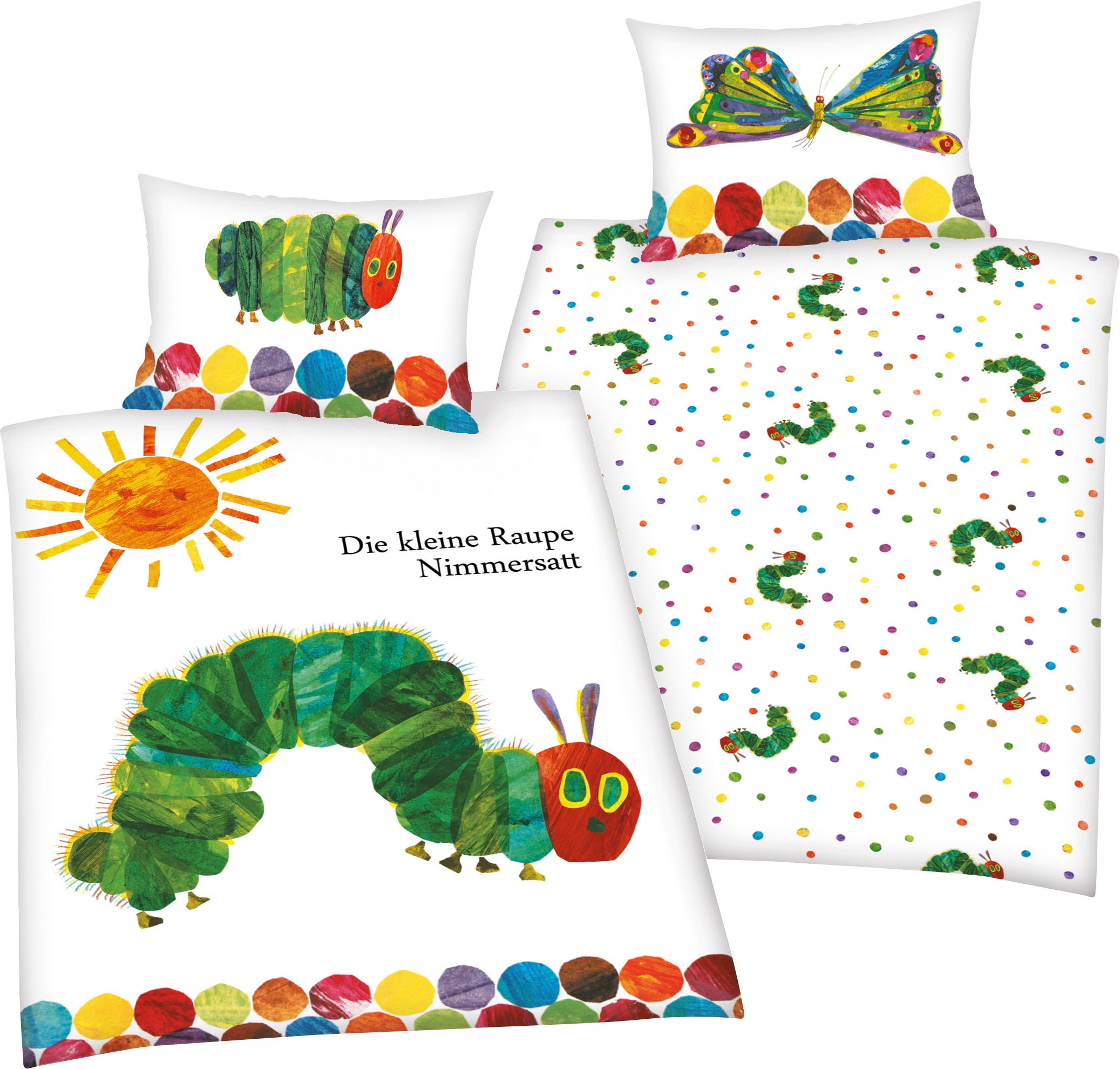 Babybettwäsche »Die kleine Raupe Nimmersatt«, mit tollem Motiv günstig online kaufen