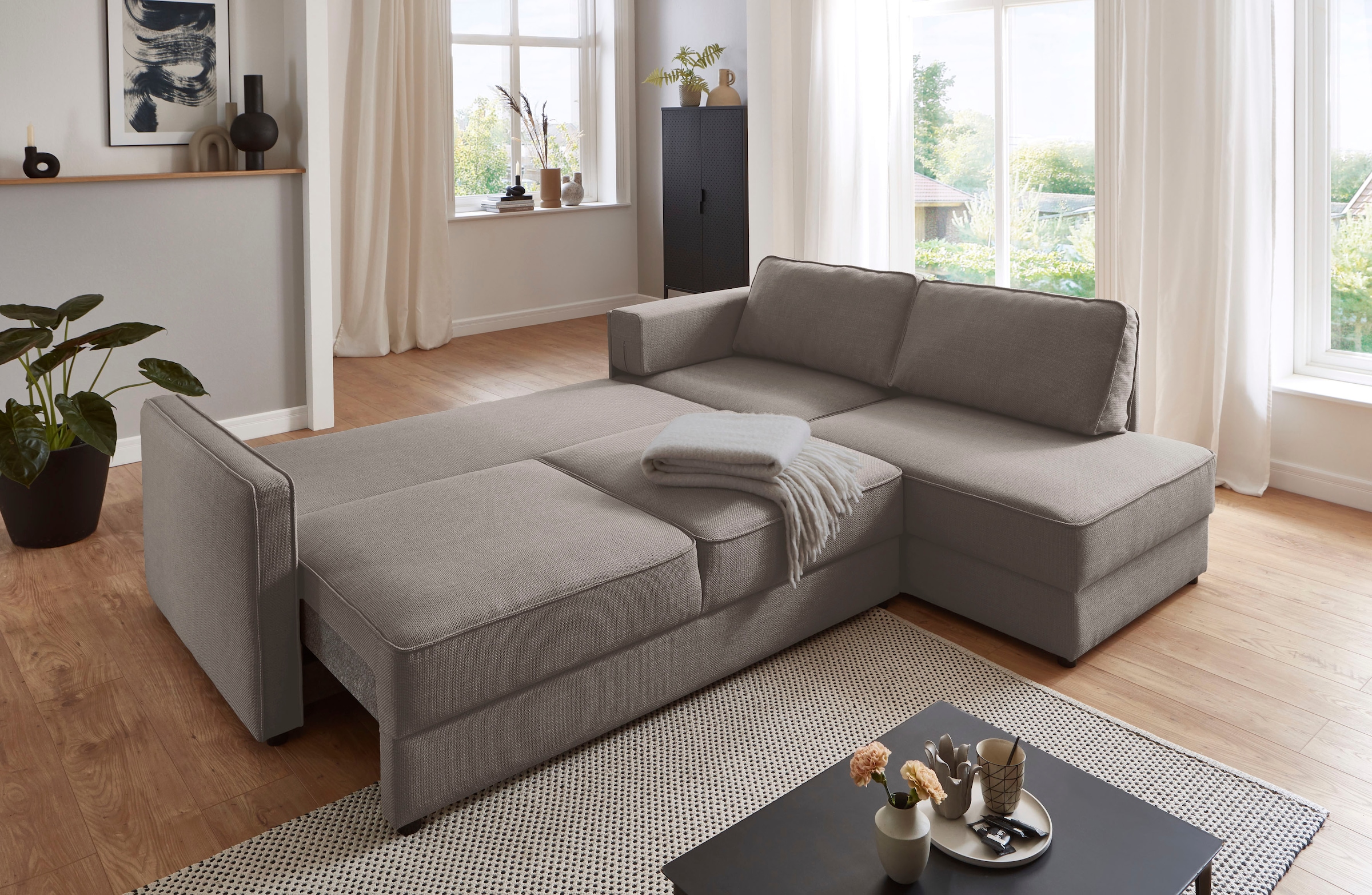 ATLANTIC home collection Schlafsofa "Chill", Ecksofa mit Bettfunktion und B günstig online kaufen