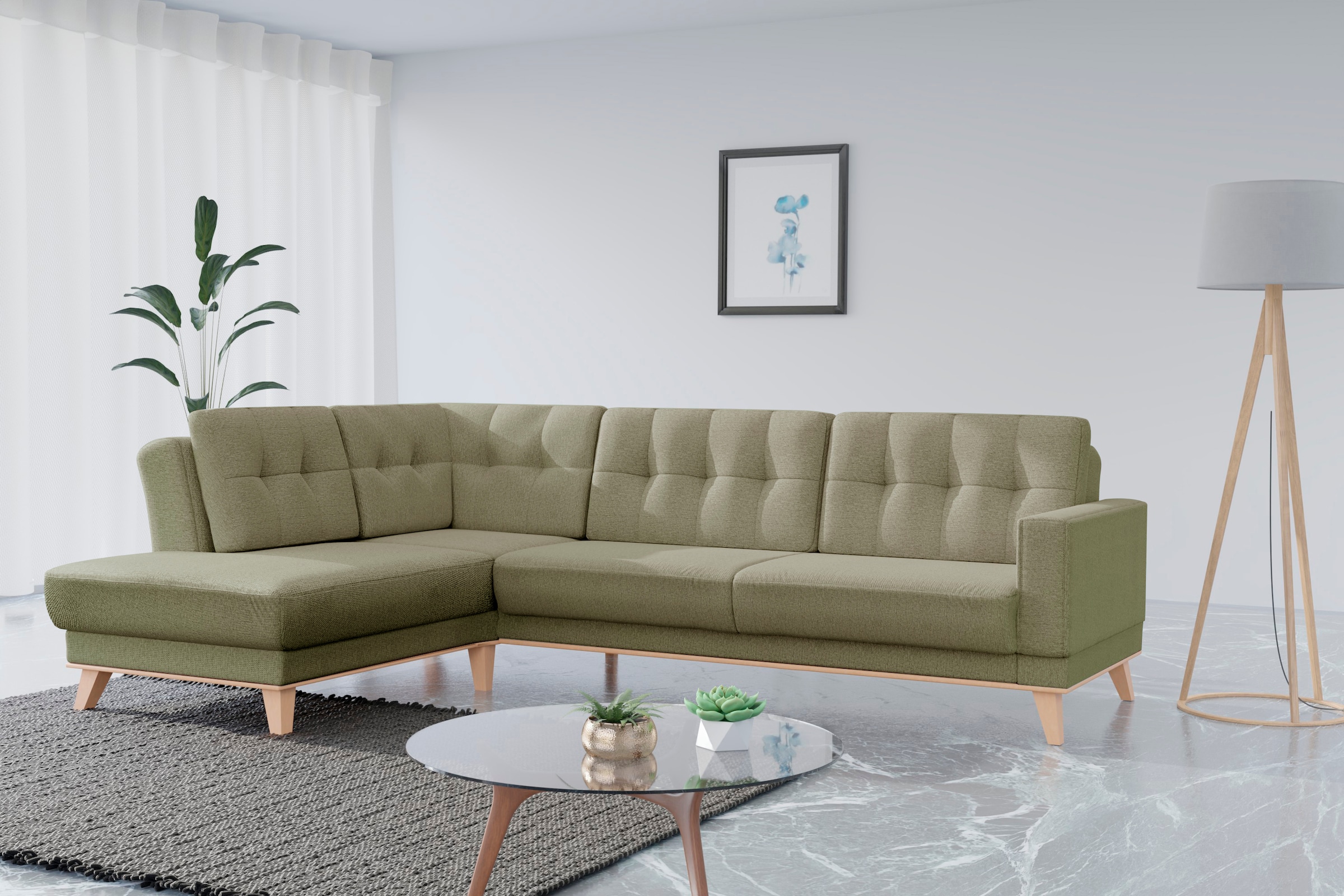 sit&more Ecksofa "Lavida L-Form", wahlweise mit Kippfunktion und Bettkasten günstig online kaufen