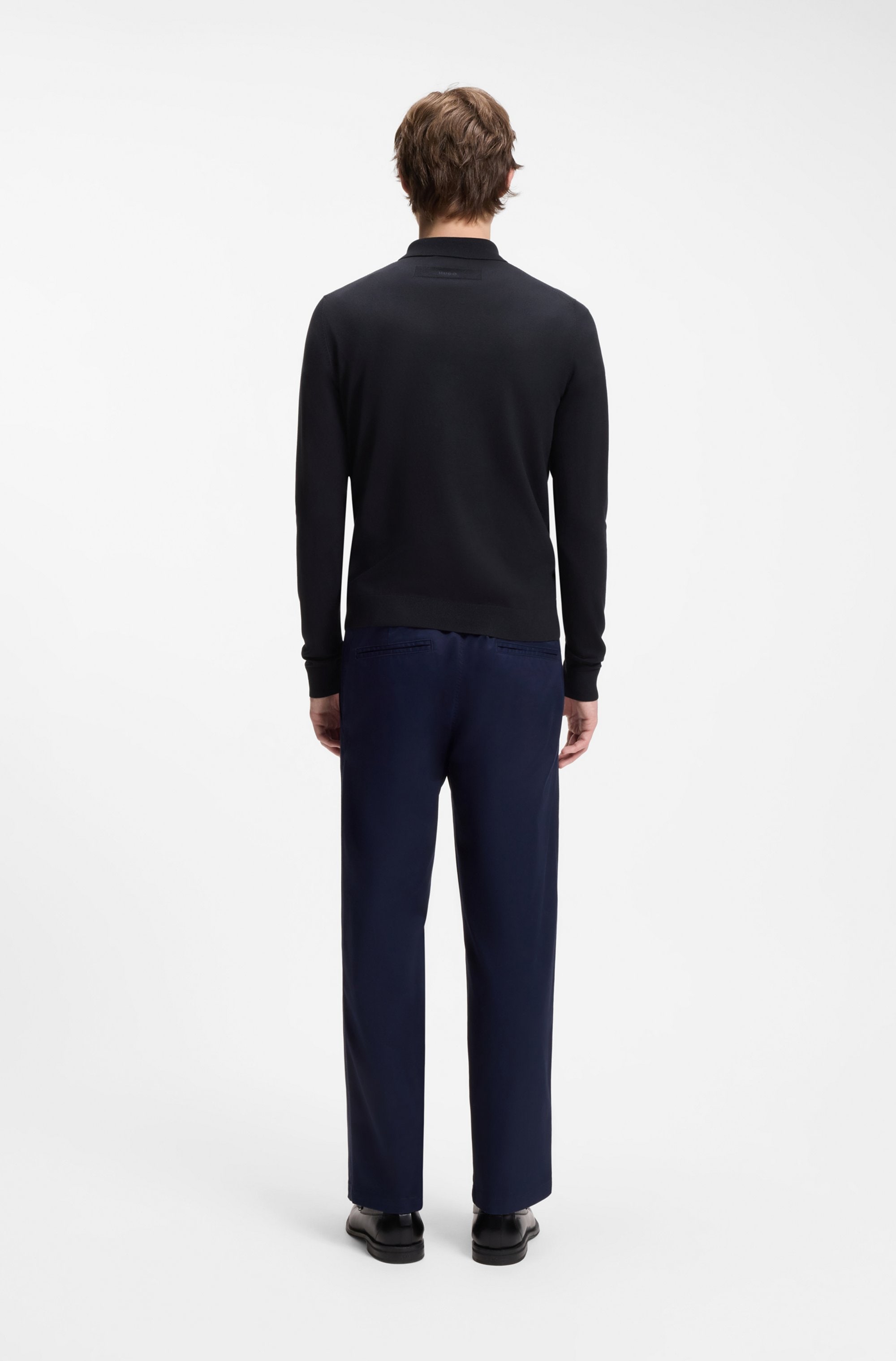 HUGO Polokragenpullover »San Pippo« Polokragen, Feinstrick, schmale Passform
