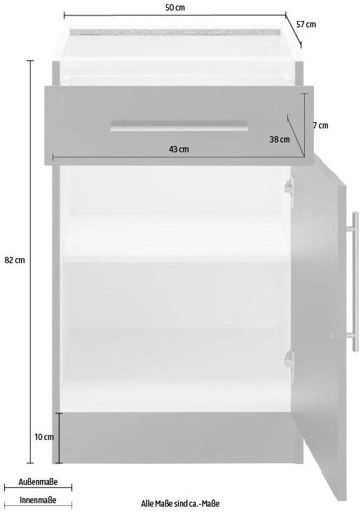 wiho Küchen Unterschrank »Cali«, 50 cm breit, ohne Arbeitsplatte auf  Rechnung kaufen