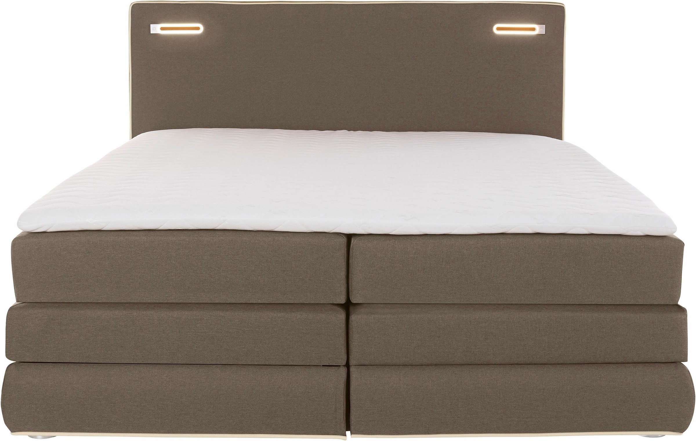 COLLECTION AB Boxspringbett »Ninoni«, inkl. Bettkasten, Topper und wahlweise mit LED-Beleuchtung, Liegefläche 180 x 200 cm