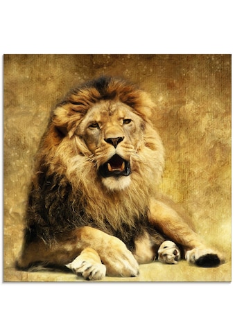 Artland Glasbild »Der König - Löwe«, Wildtiere, (1 St.) kaufen