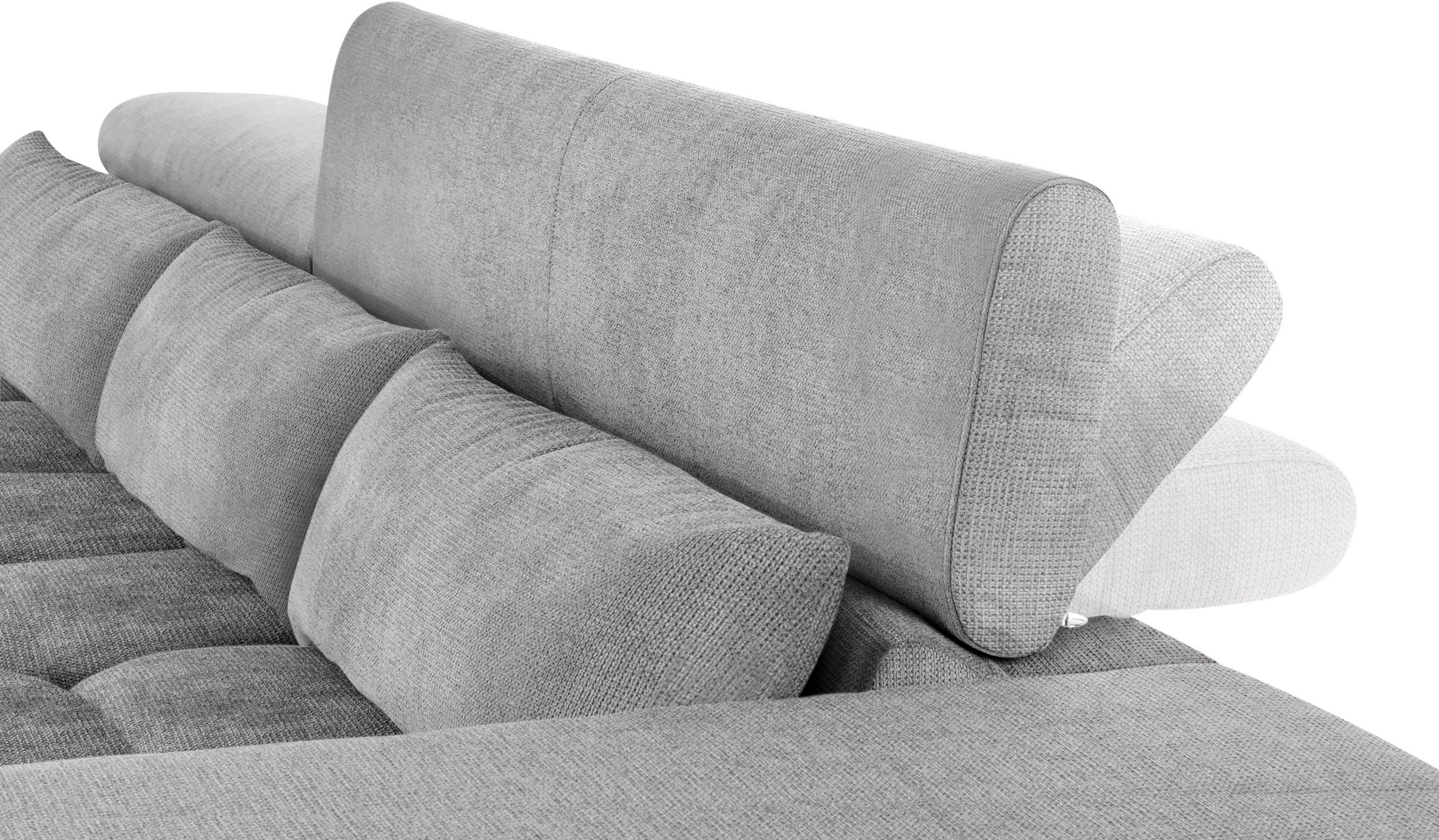 COTTA Ecksofa »Orion L-Form«, mit Kopfteilverstellung & 3 Nierenkissen
