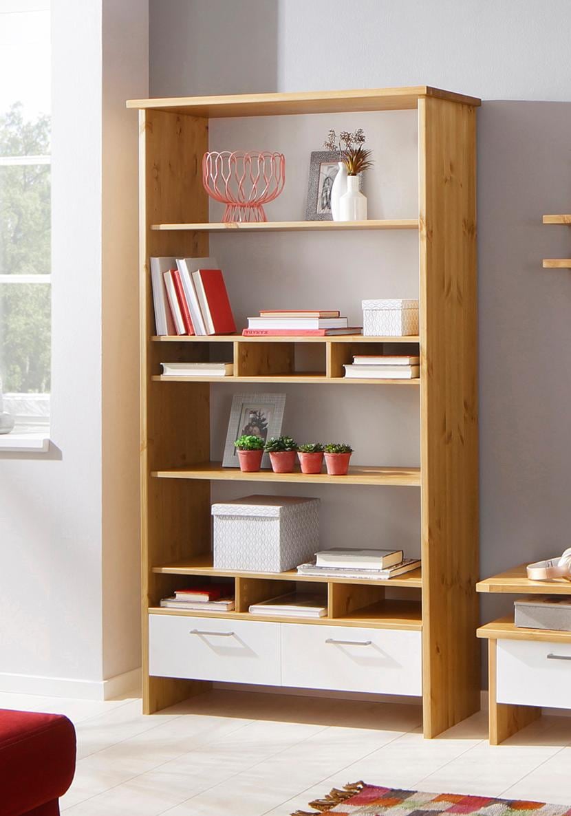 Home affaire Mehrzweckregal »Ixo«, Regal, Breite 101 cm, mit 2 Schubladen, aus masiver Kiefer, FSC®