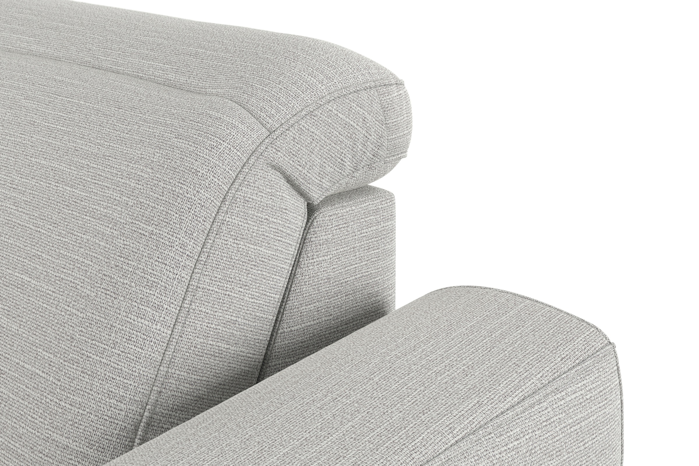 sit&more Ecksofa »Dundee L-Form«, mit Federkern und Edelstahlfüßen, wahlweise mit Kopfteilverstellung