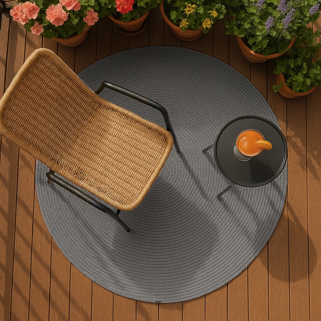 ASTRA Teppich »Paris«, rund, 8 mm Höhe, In- und Outdoor geeignet, Aussenbereich, Wohnzimmer