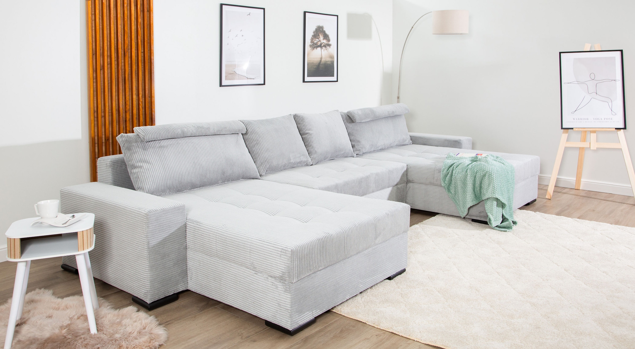 COLLECTION AB Wohnlandschaft »XXXL-Josy Relax U-Form Breite 352 cm, mit 2 gleich großen Recamieren«, inkl. Bettfunktion, Bettkasten, mit 4 Rückenkissen in zwei Größen