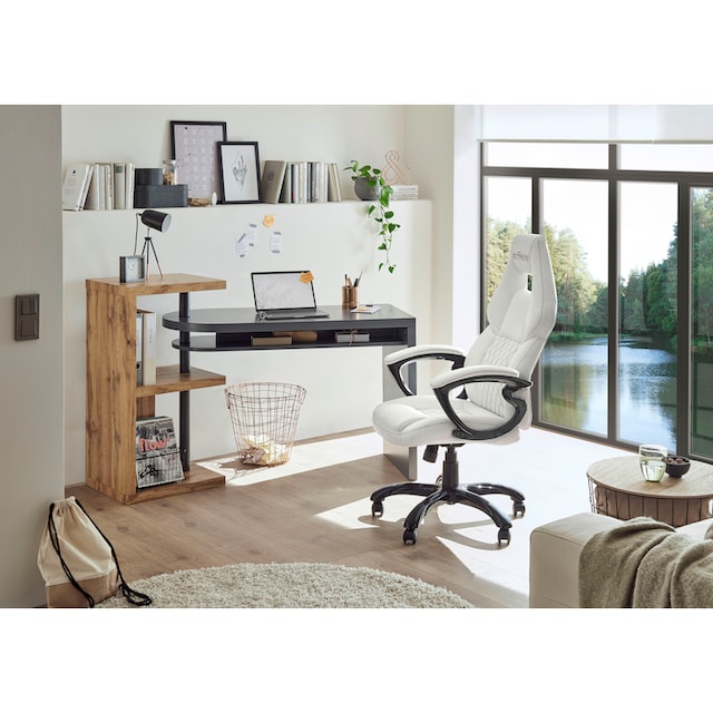 MCA furniture Schreibtisch »Moura«, mit Regalelment weiß hochglanz,  Tischplatte schwenkbar, Breite 145 cm online bestellen