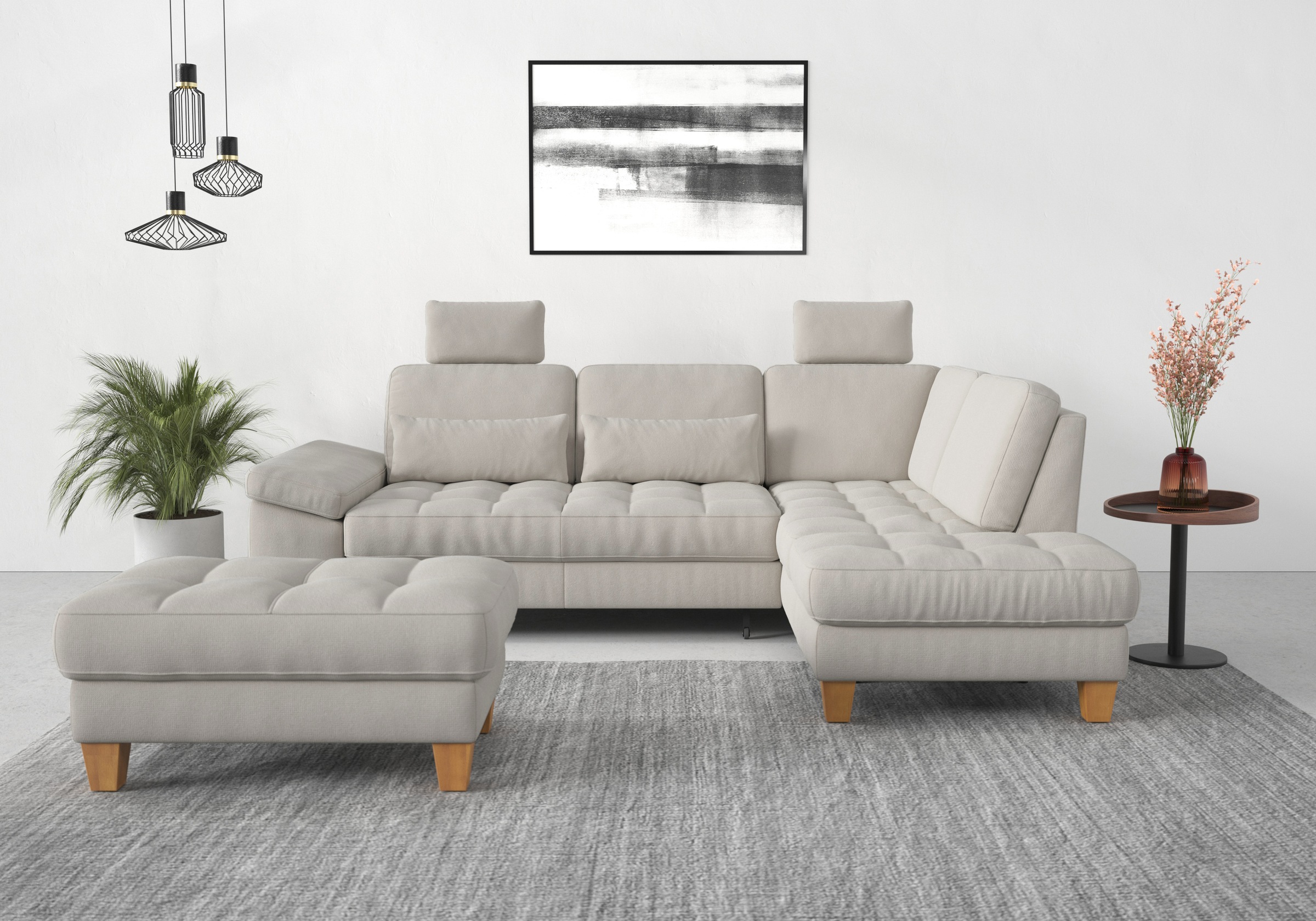 sit&more Ecksofa »Westham L-Form«, mit Ottomane, mit oder ohne Bettfunktion, Bettkasten, Verstellung